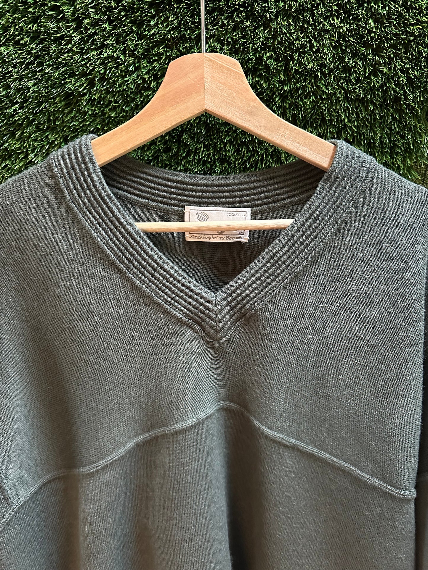 80s Ingo V-Neck Pullover Sweater - XXL