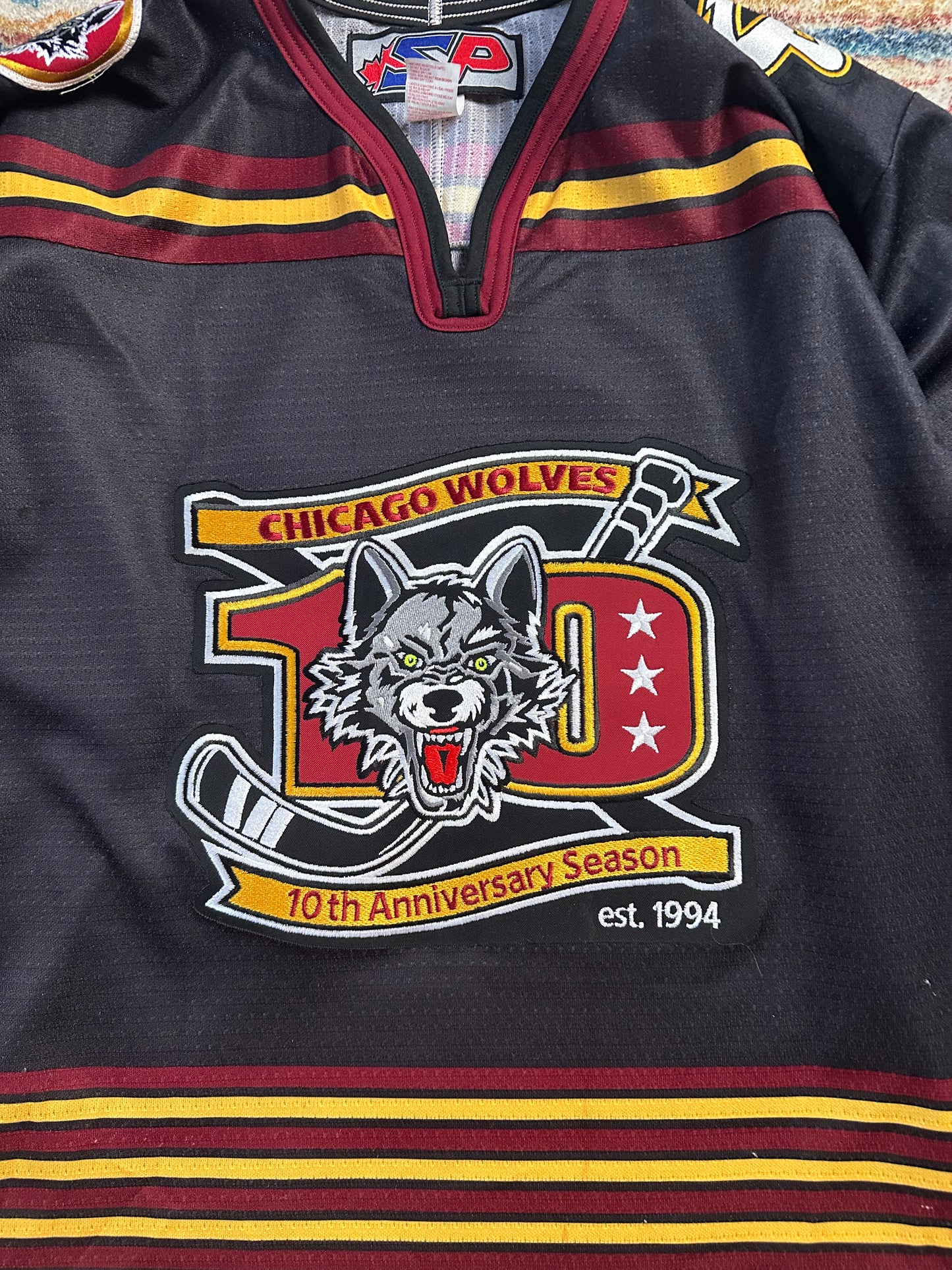 00s Chicago Wolves 10th Anniversary Hockey Jersey - M