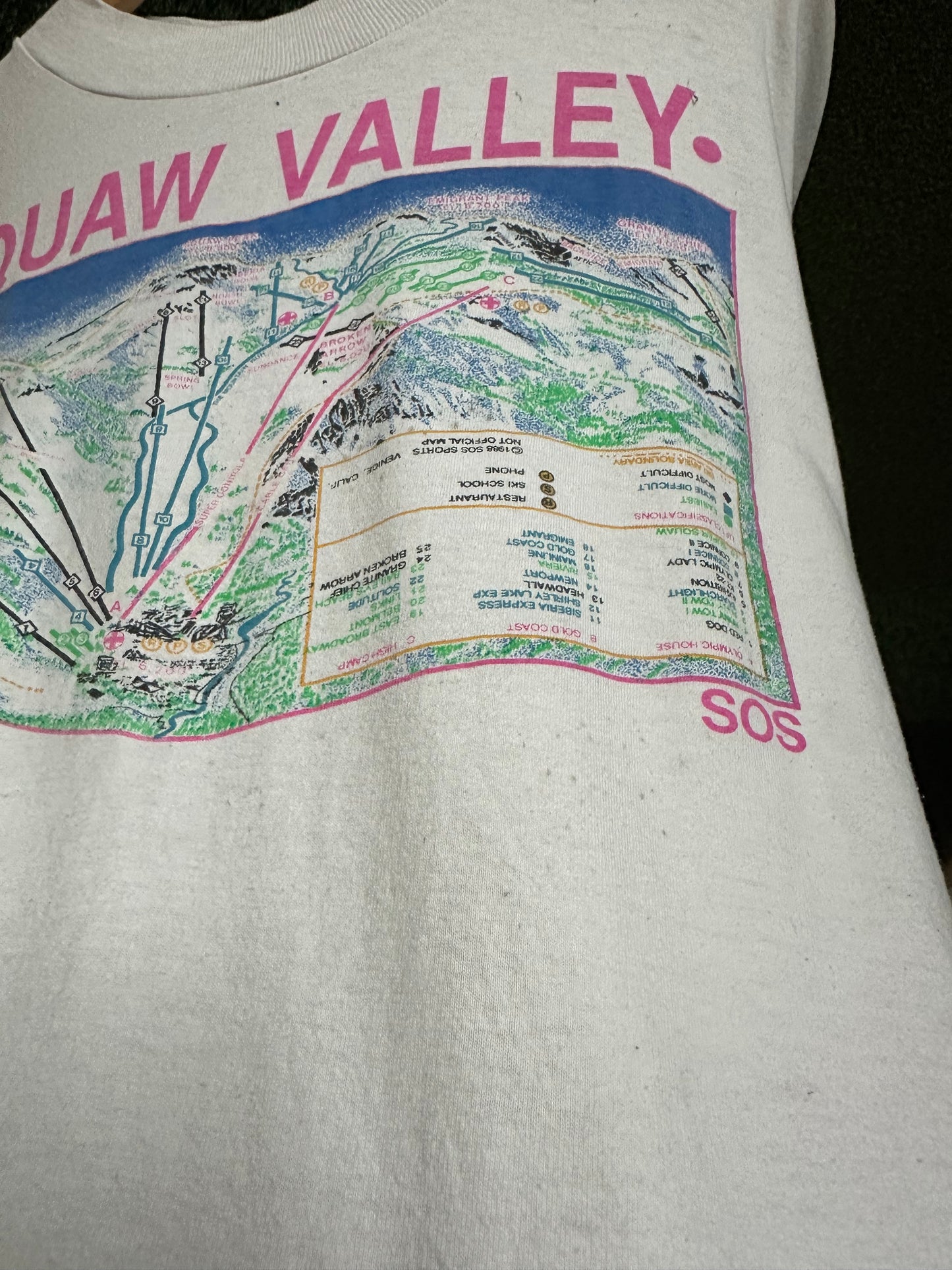 90s Squaw Valley Ski Hill Long Sleeve T-shirt - XL