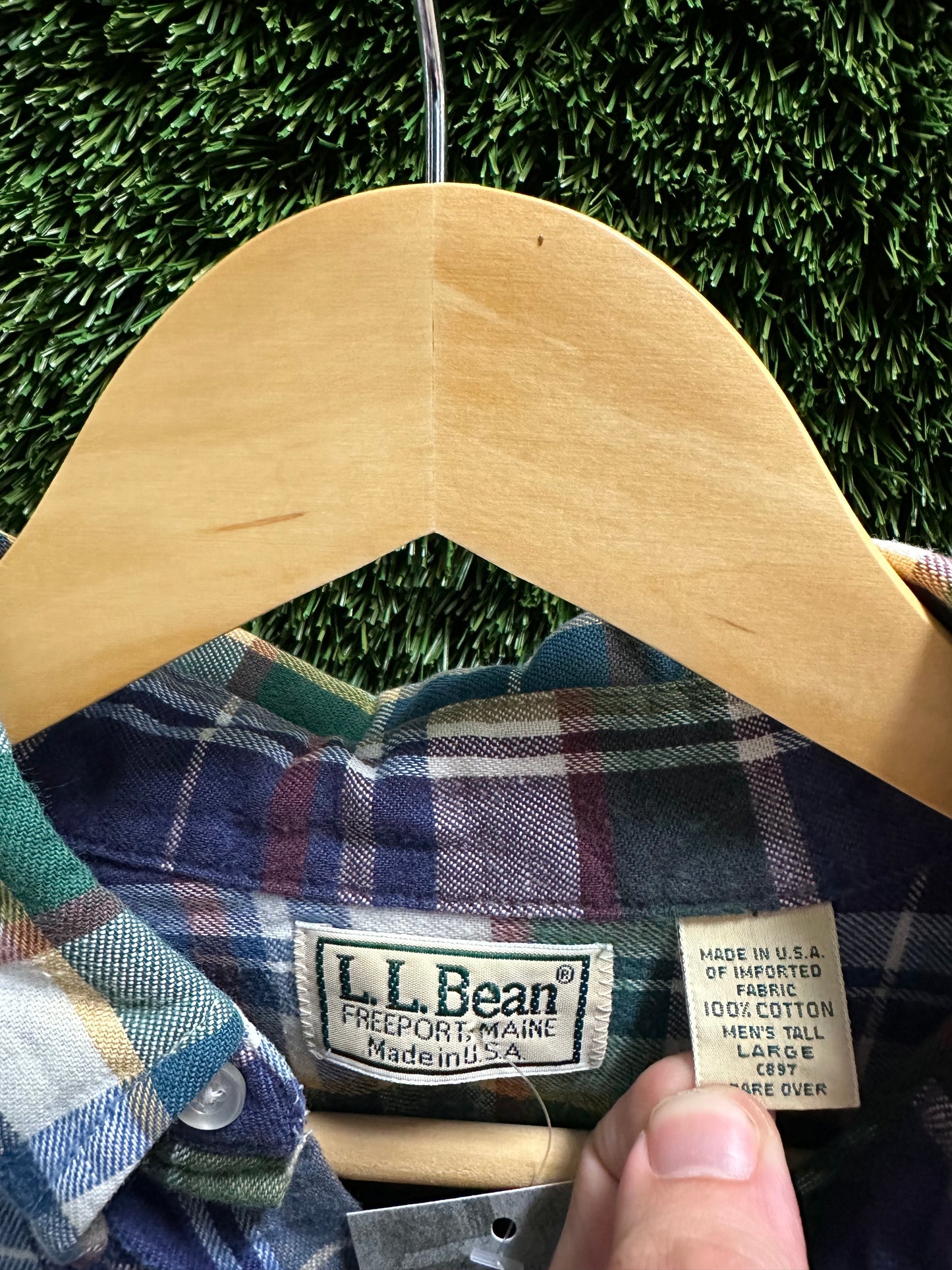 Vintage L.L Bean USA Made Plaid Flannel - L