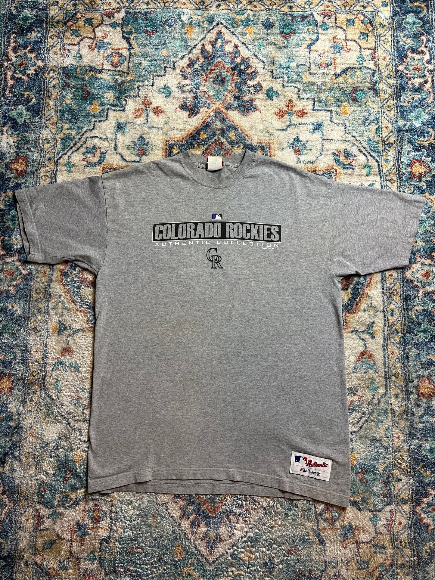 00s MLB Colorado Rockies Spellout T-shirt - XL