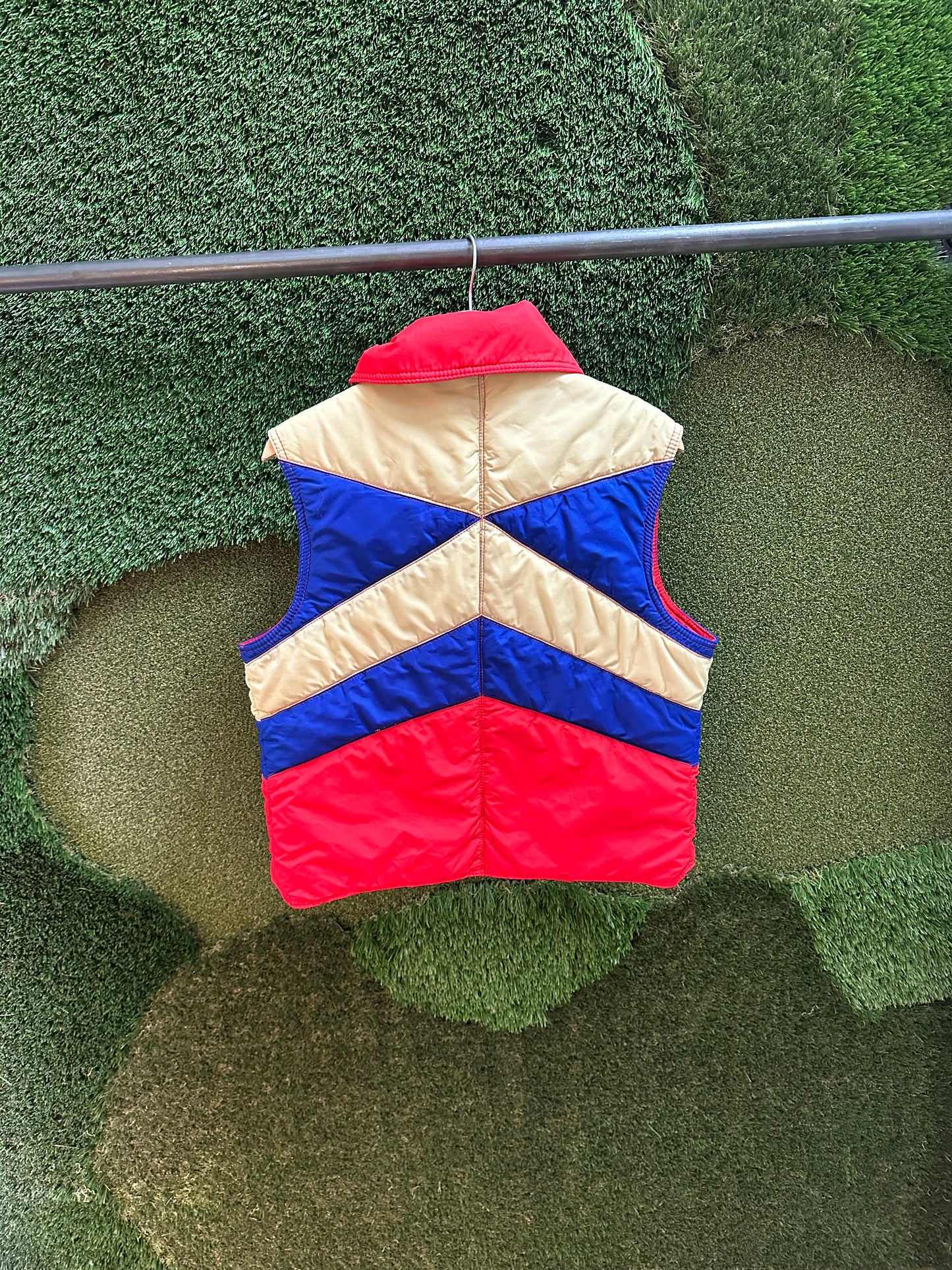 80s Colour Blocking Vest - M