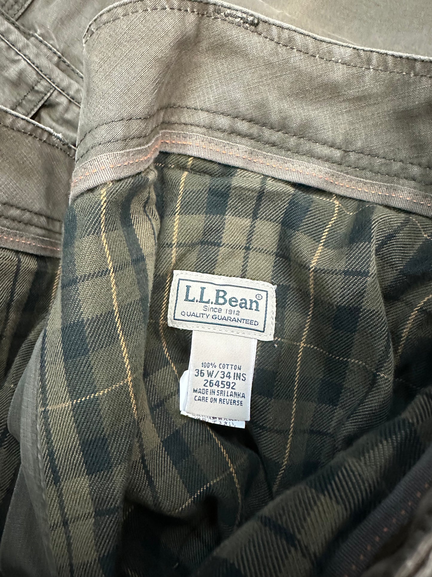 00s L.L Bean Flannel Lined Cargo Pants - 37