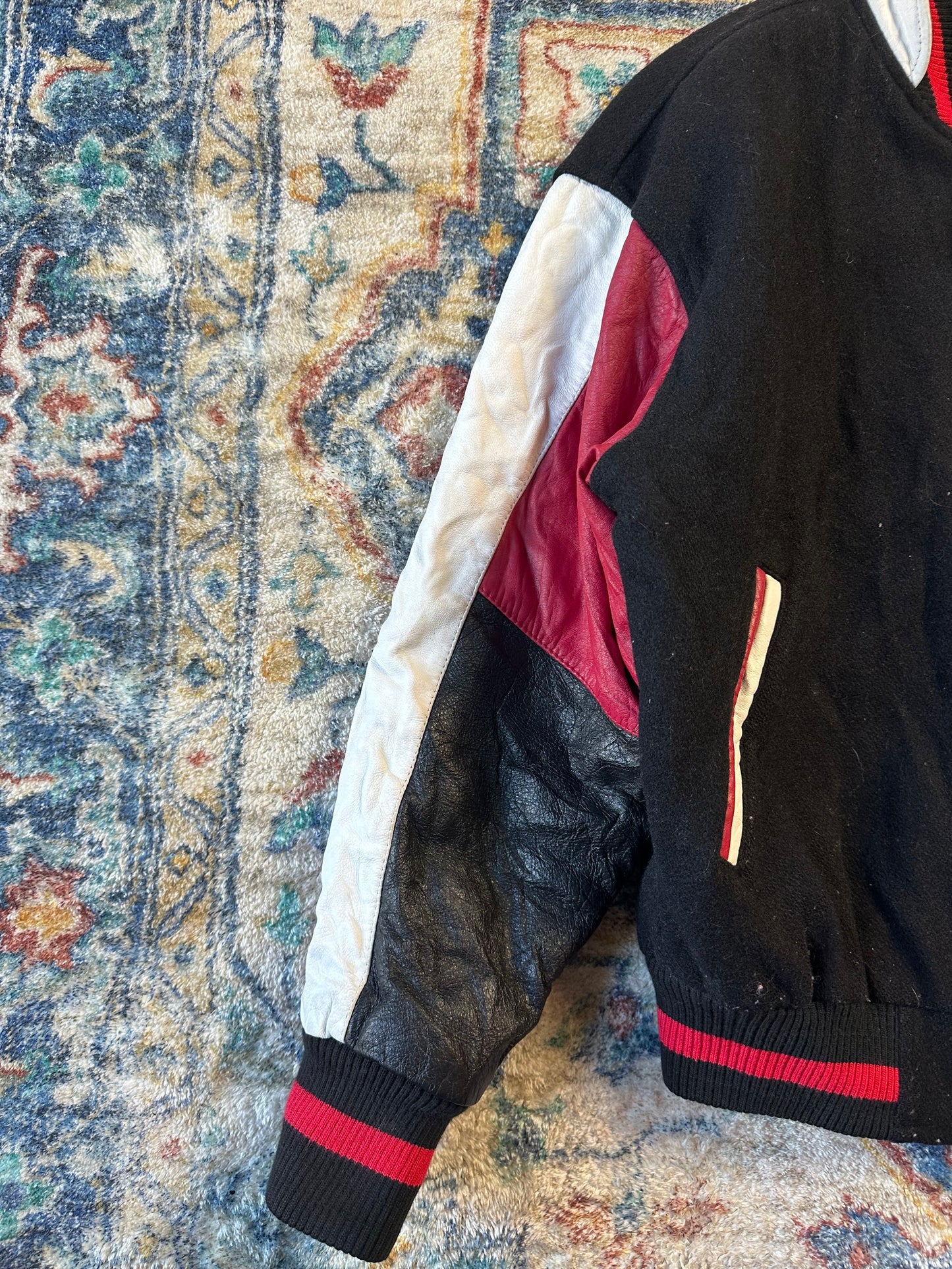90s GX94 Wolf Varsity Jacket - S