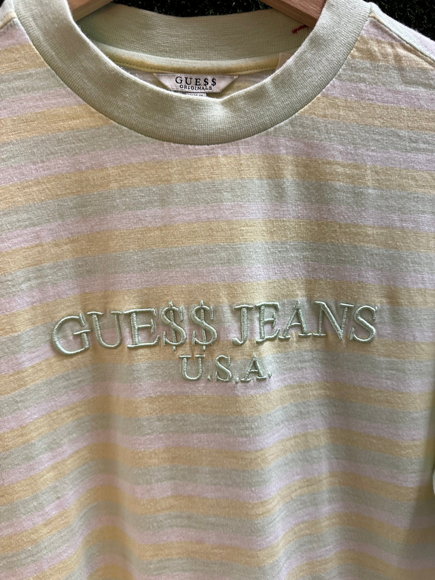 Guess ASAP Rocky Spellout Strpied T-shirt - S