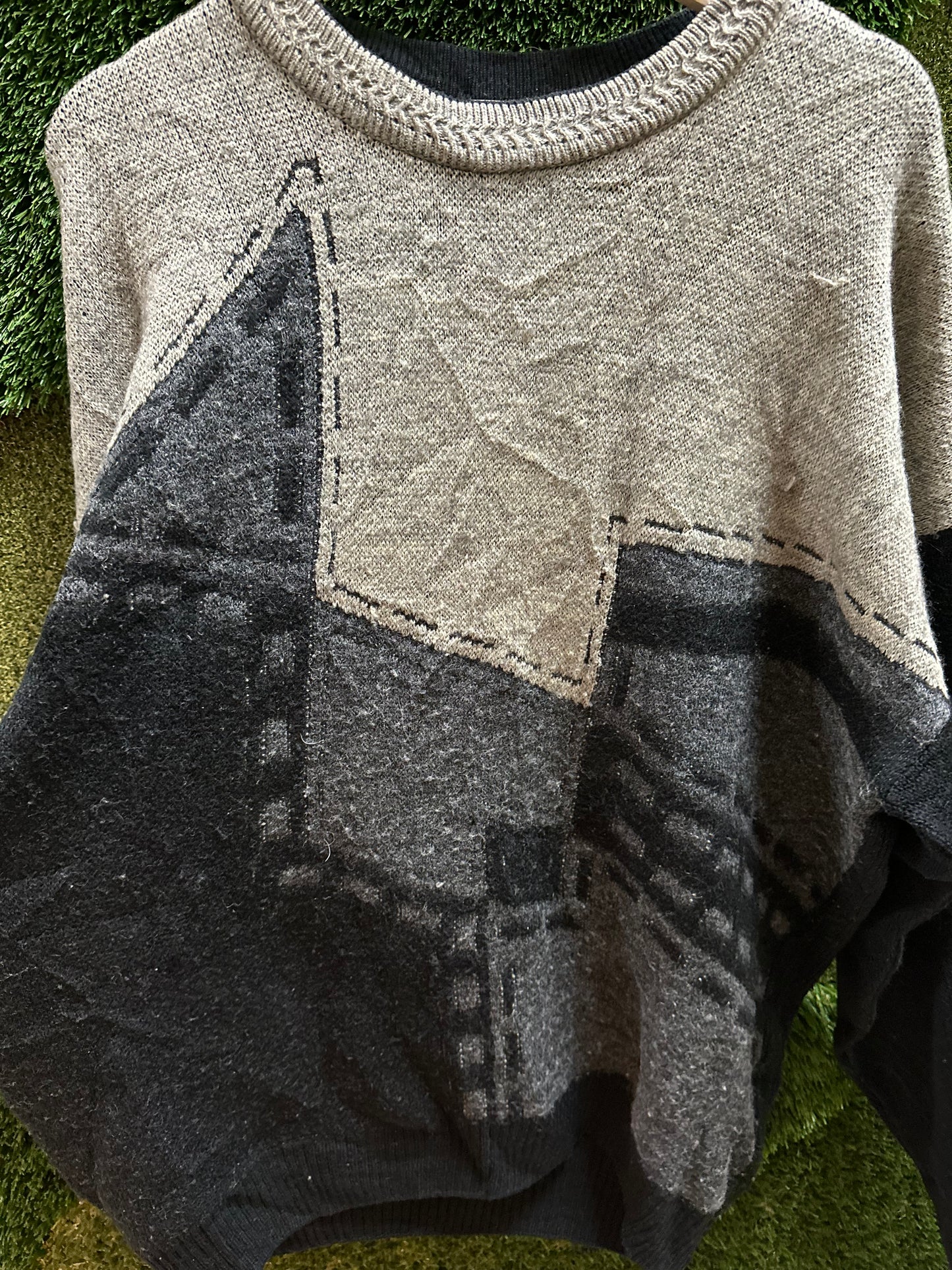 90s London Fog Abstract Sweater - XL