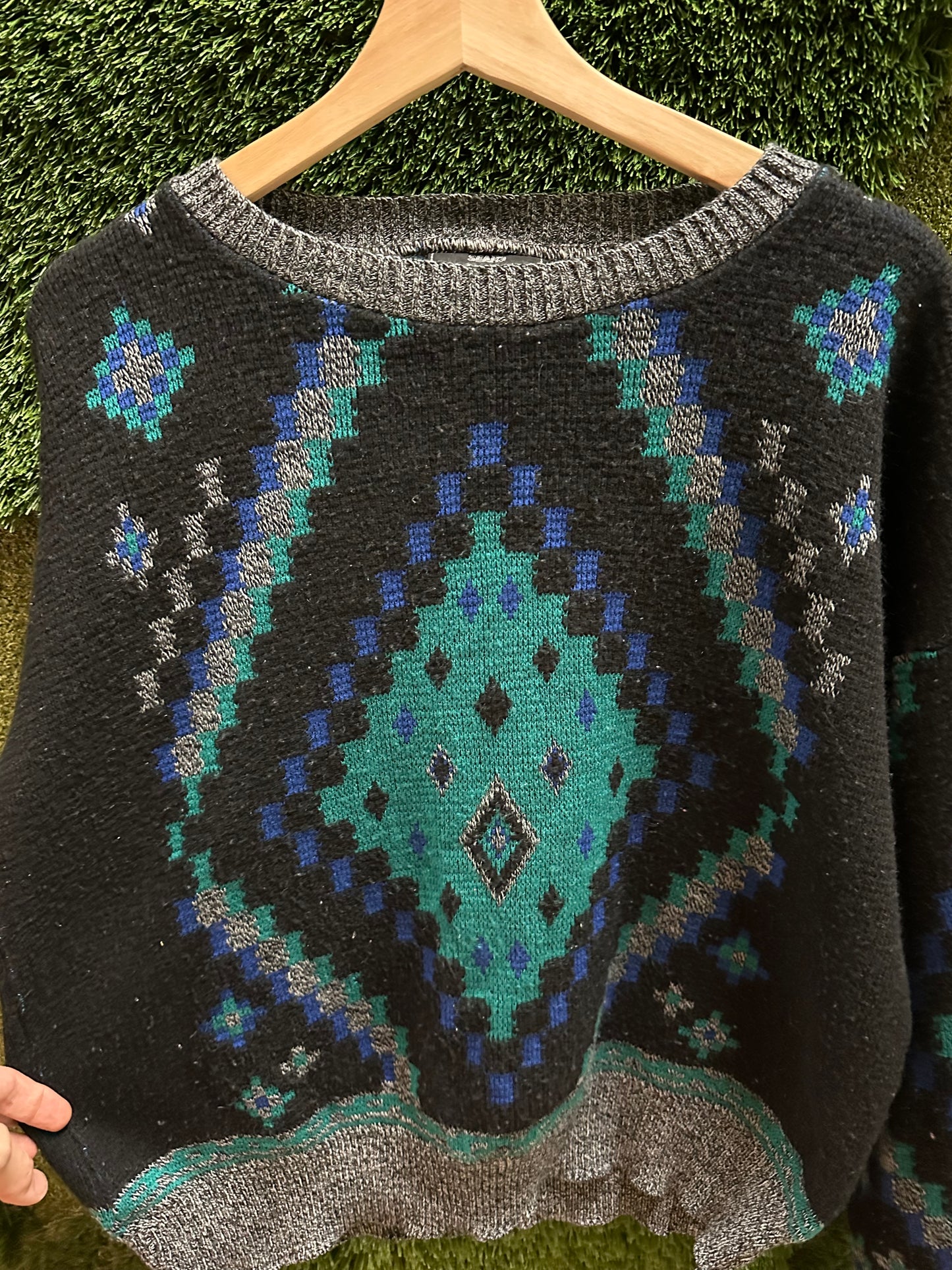 90s Sears Abstract Sweater - L