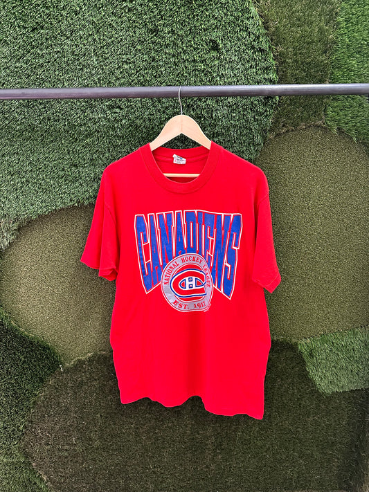 Vintage 1990 NHL Montreal Canadiens T-shirt - XL