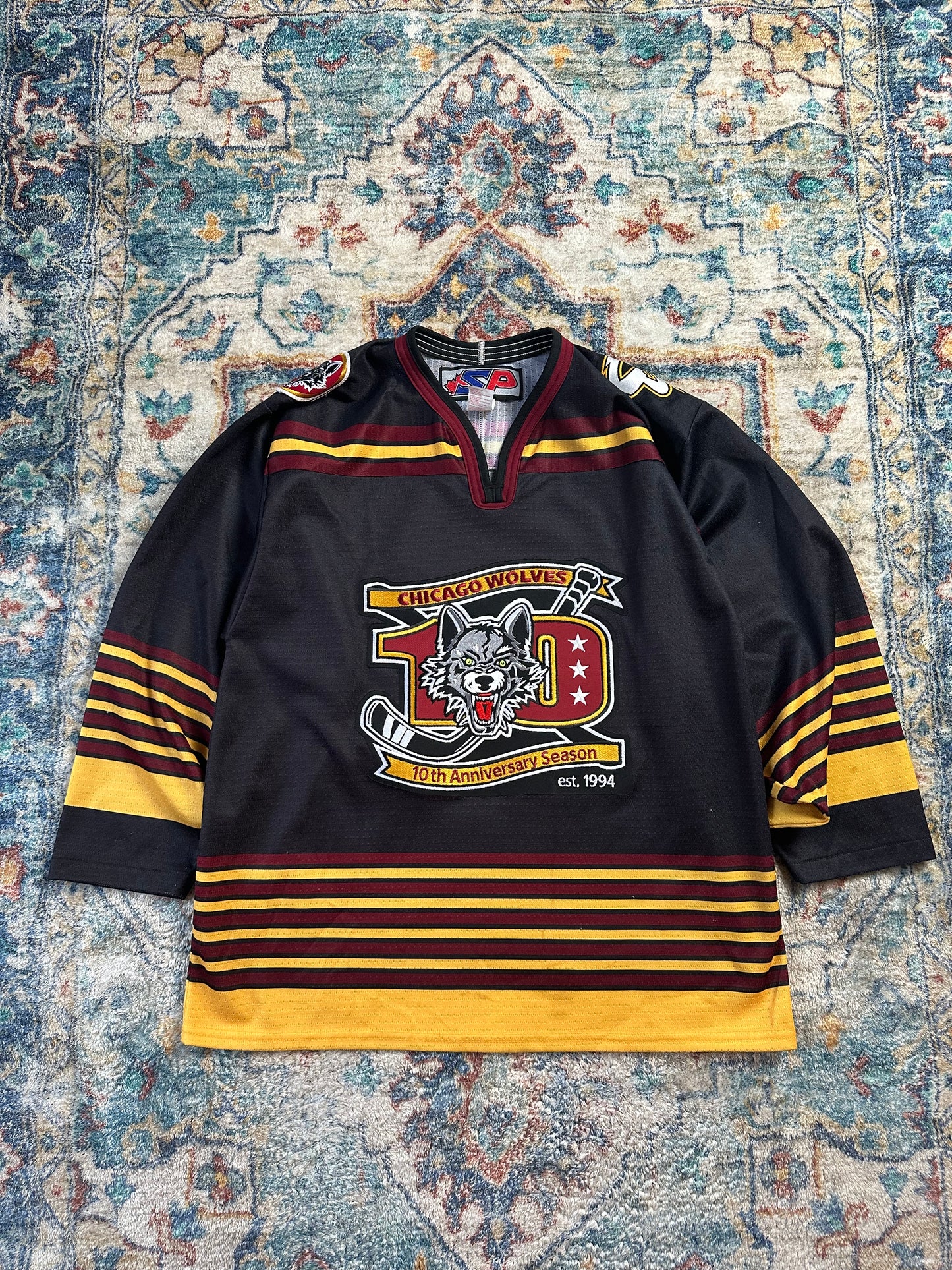 00s Chicago Wolves 10th Anniversary Hockey Jersey - M