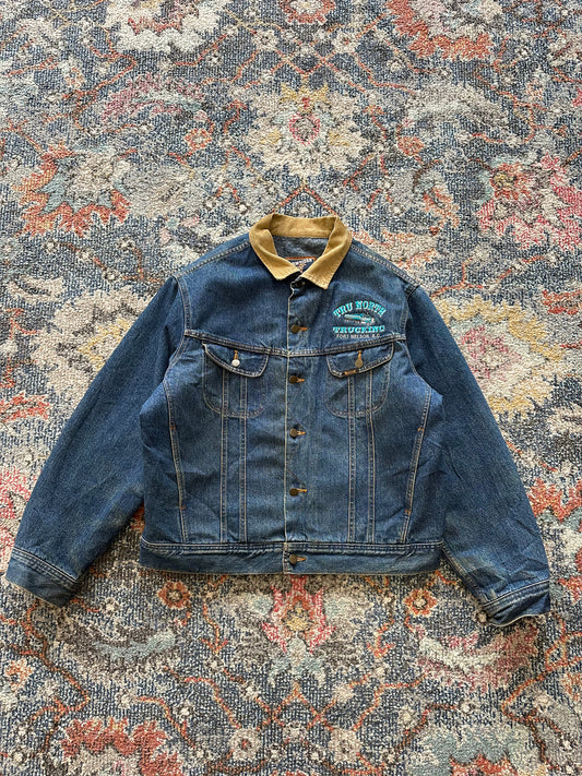 Vintage Mustang Storm Rider Blanket Lined Denim Jacket - L