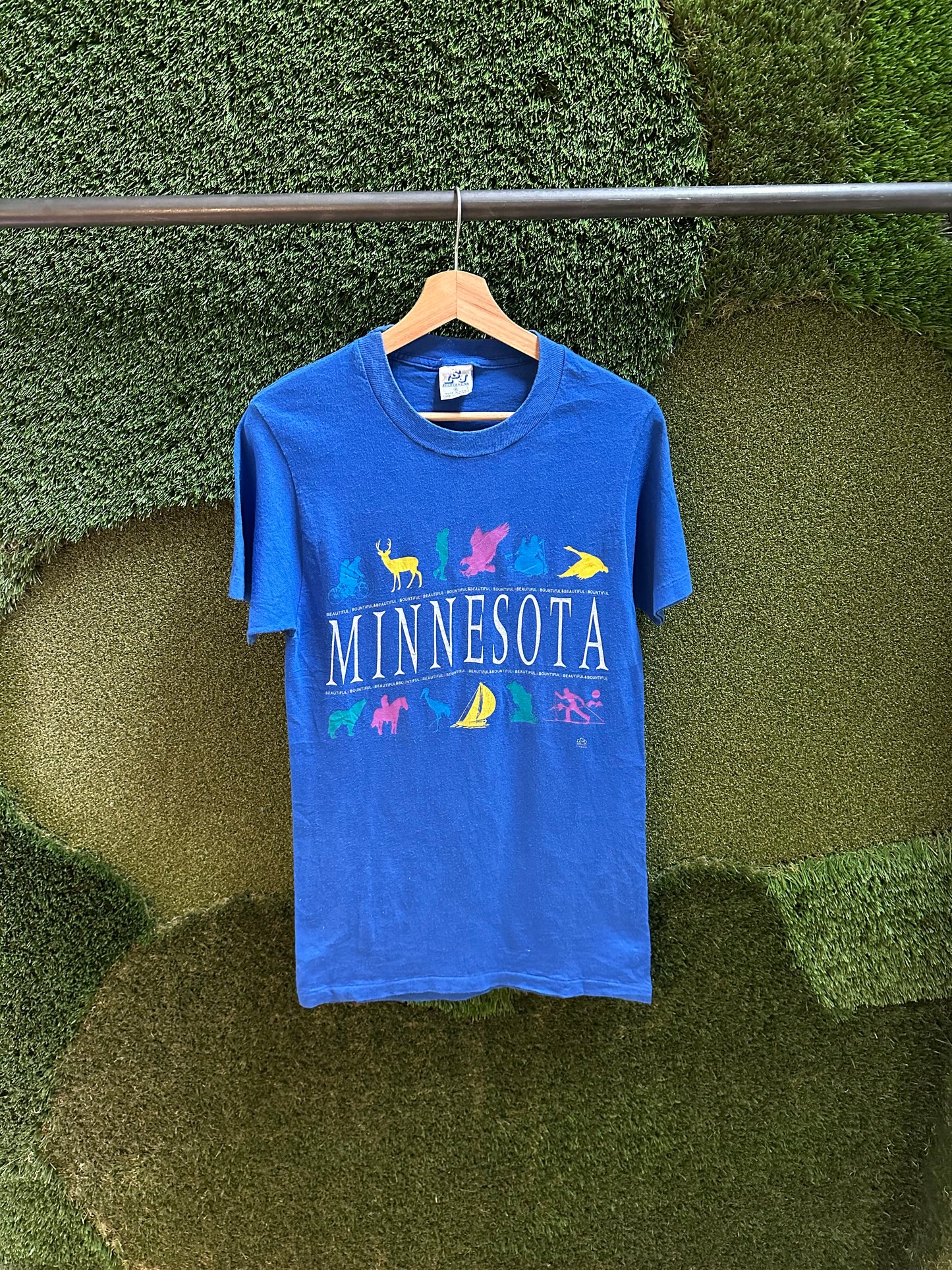 90s Minnesota Spellout T-shirt - M