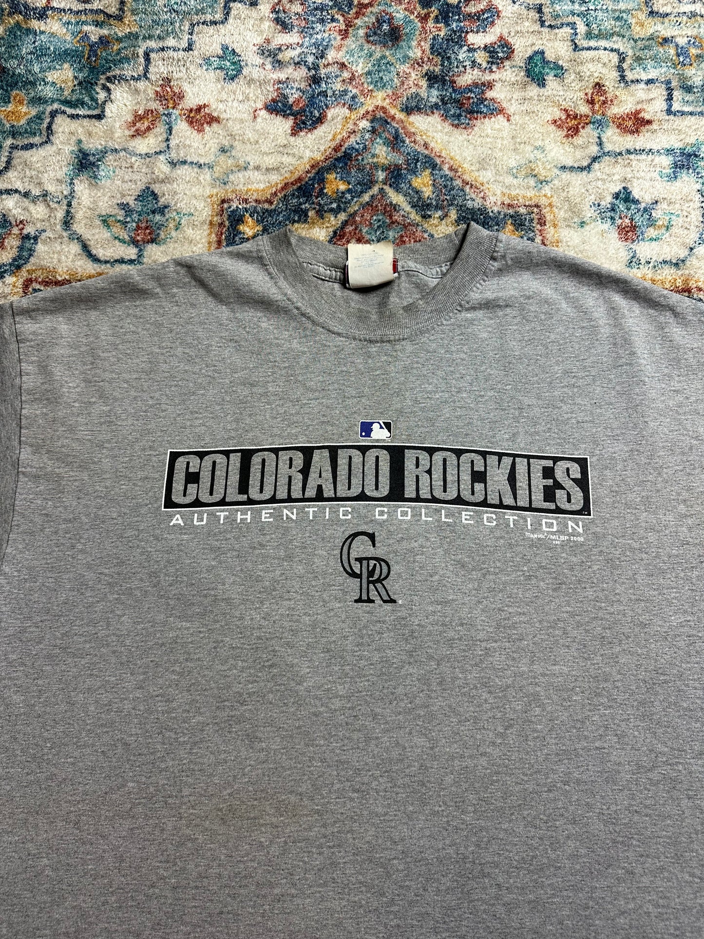 00s MLB Colorado Rockies Spellout T-shirt - XL