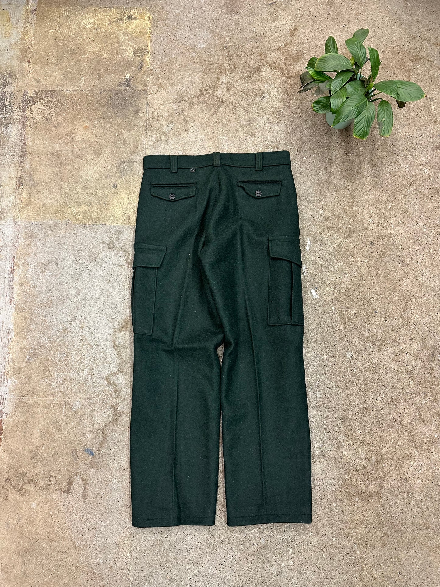 80s Codet Green Wool Pants - 36