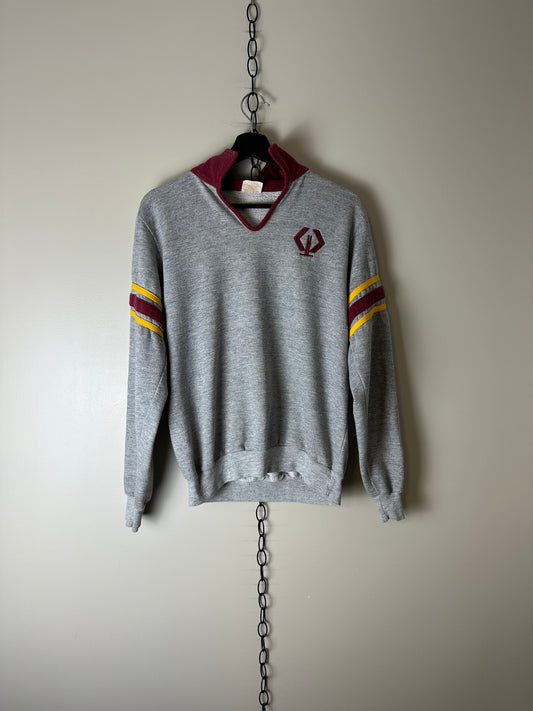 Vintage 1980s Alpha Collared Logo Crewneck - L