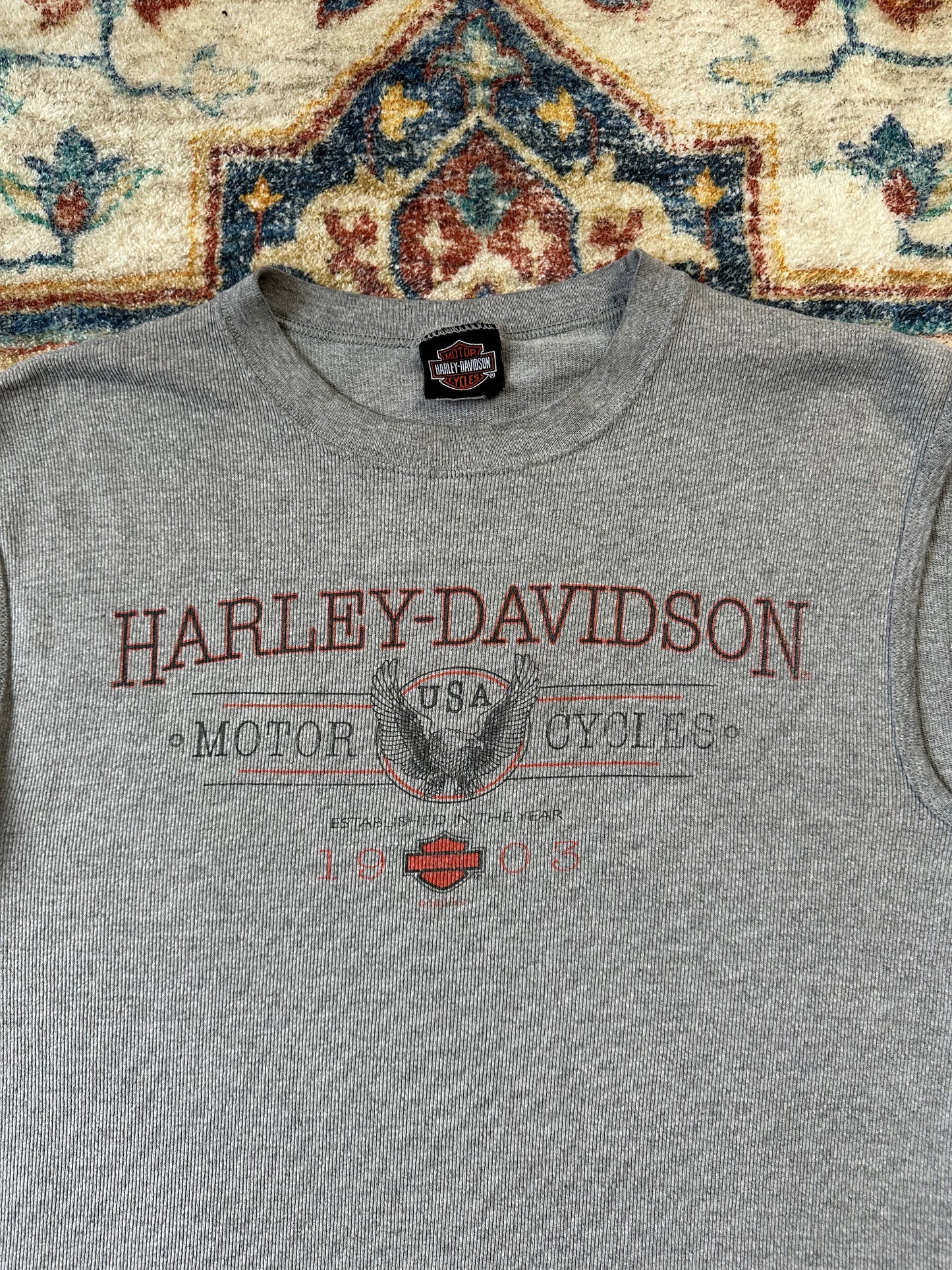00s Harley Davidson Las Vegas Thermal Sleeveless Top - L