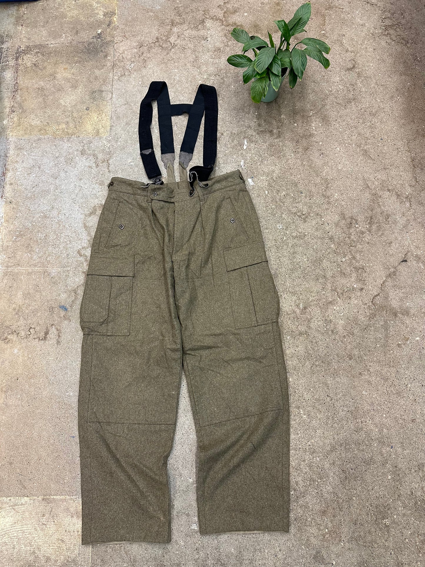 60s German Military Bulag München Wool Pants - 38