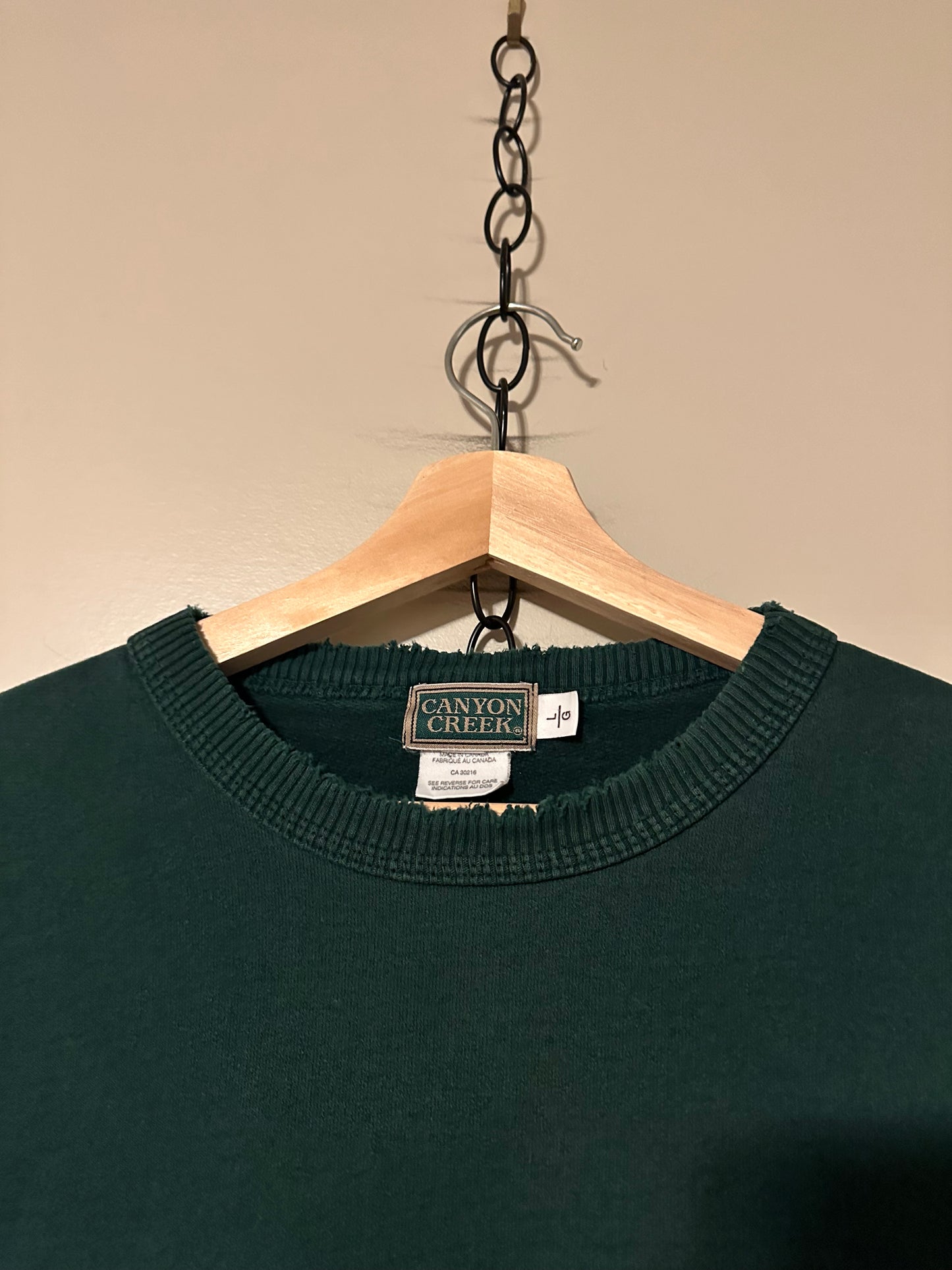 Vintage Canyon Creek Forrest Green Crewneck - L