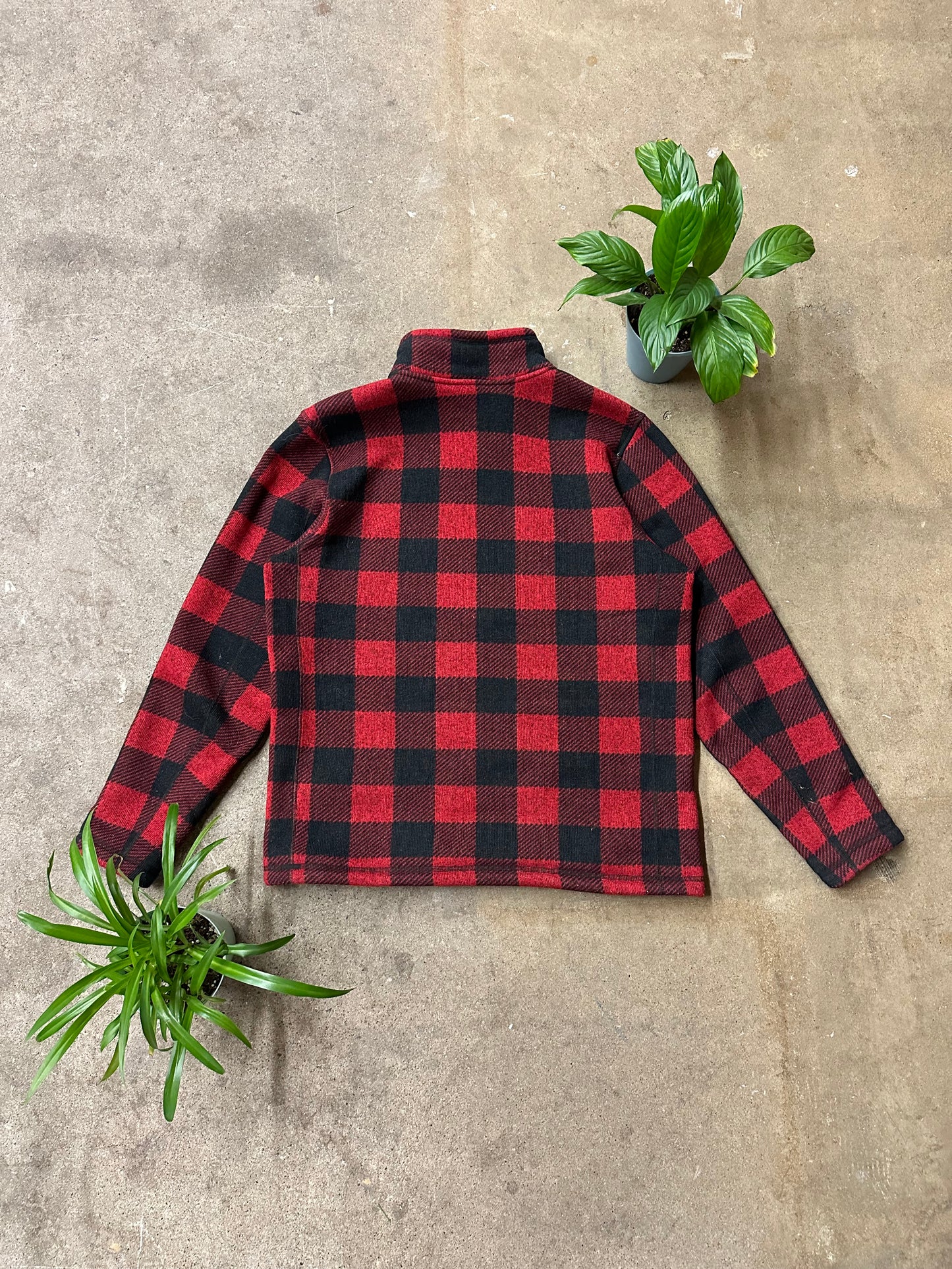 The North Face 1/4 Zip Plaid Fleece - L