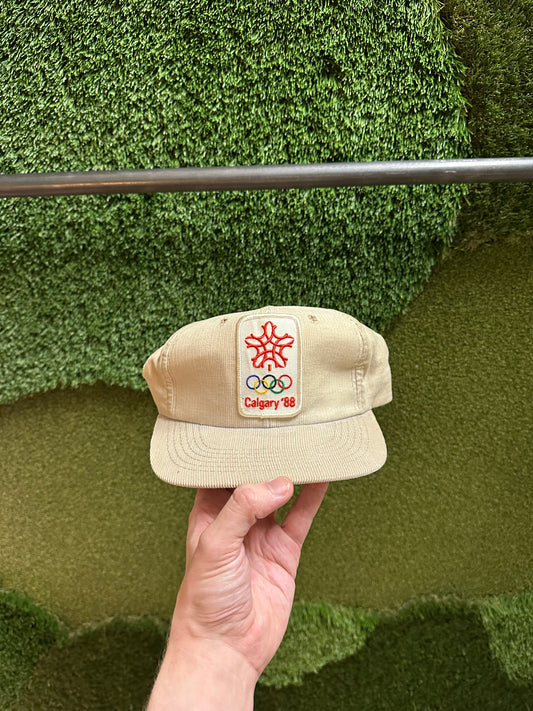 80s Calgary Olympics Corduroy Trucker Hat