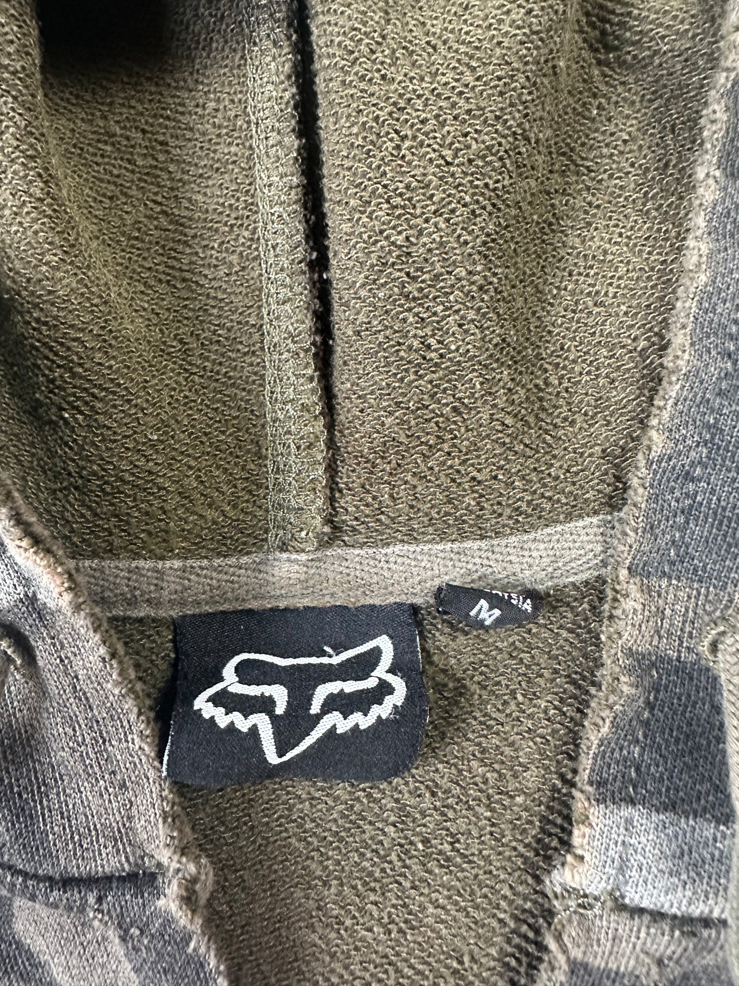 00s Fox Riders Zip-up Camouflage Hoodie - M