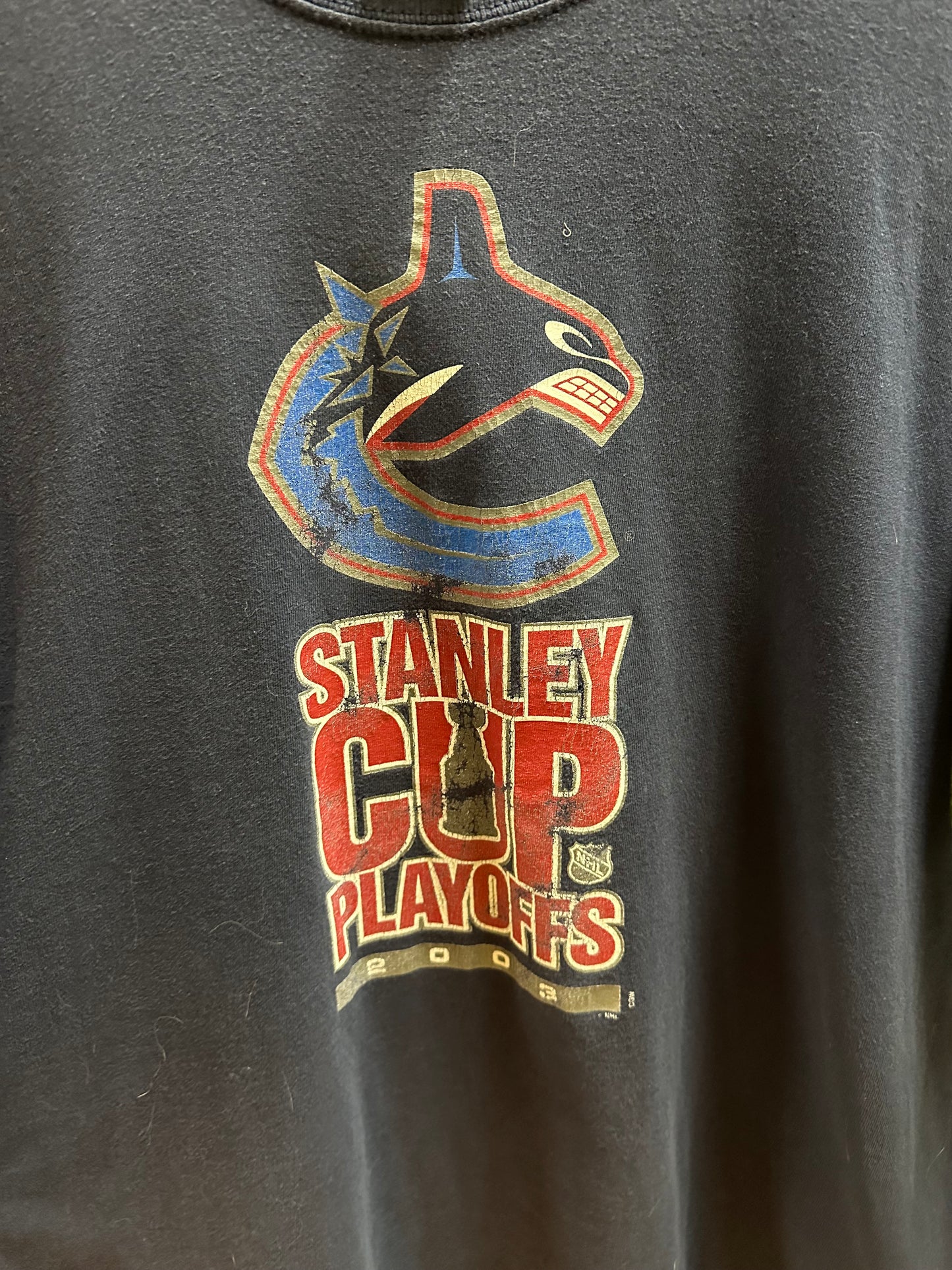 00s NHL Vancouver Canucks Stanley Cup Playoffs T-shirt - XL