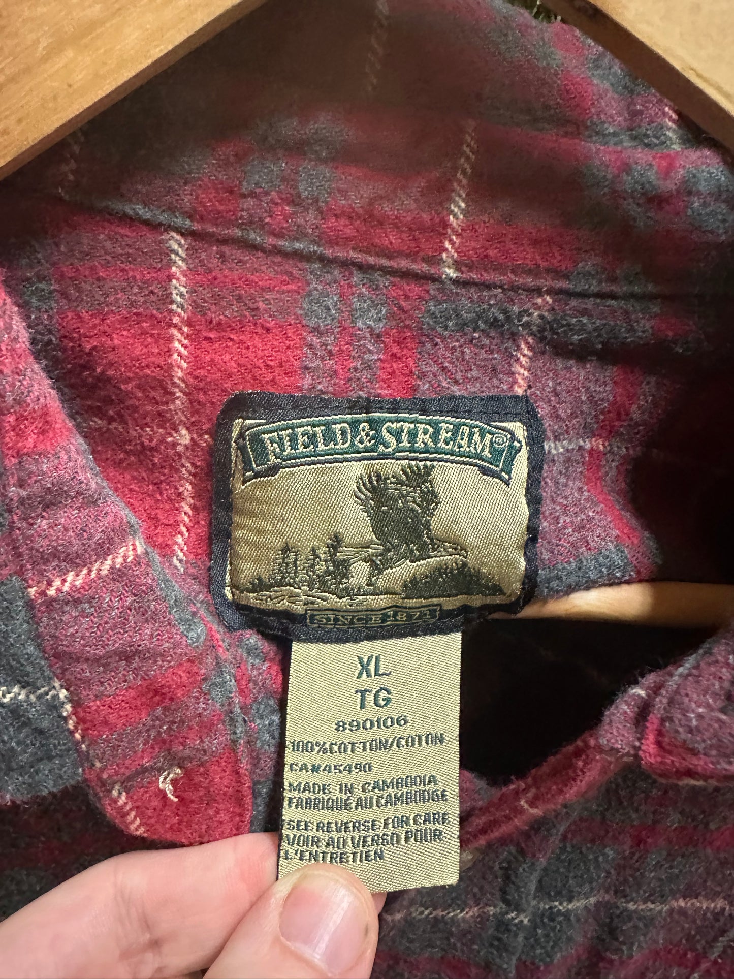 00s Field And Stream Plaid Flannel Shirt - XL