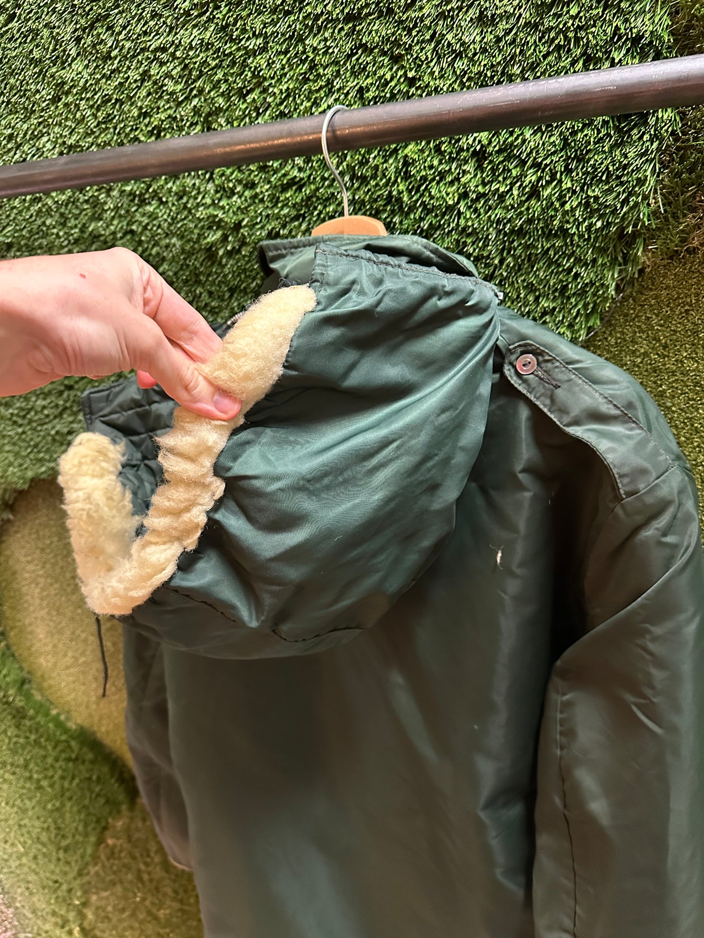 70s Weathermate Green Long Jacket - L