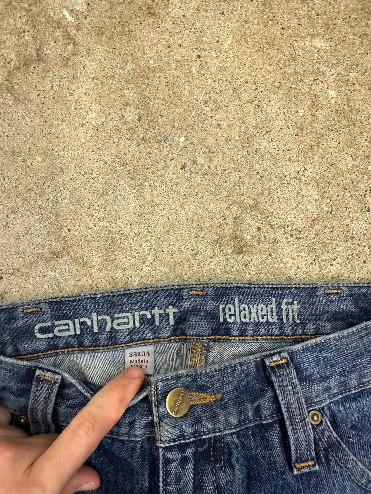 Carhartt Denim Double Knees Workwear Pants - 33