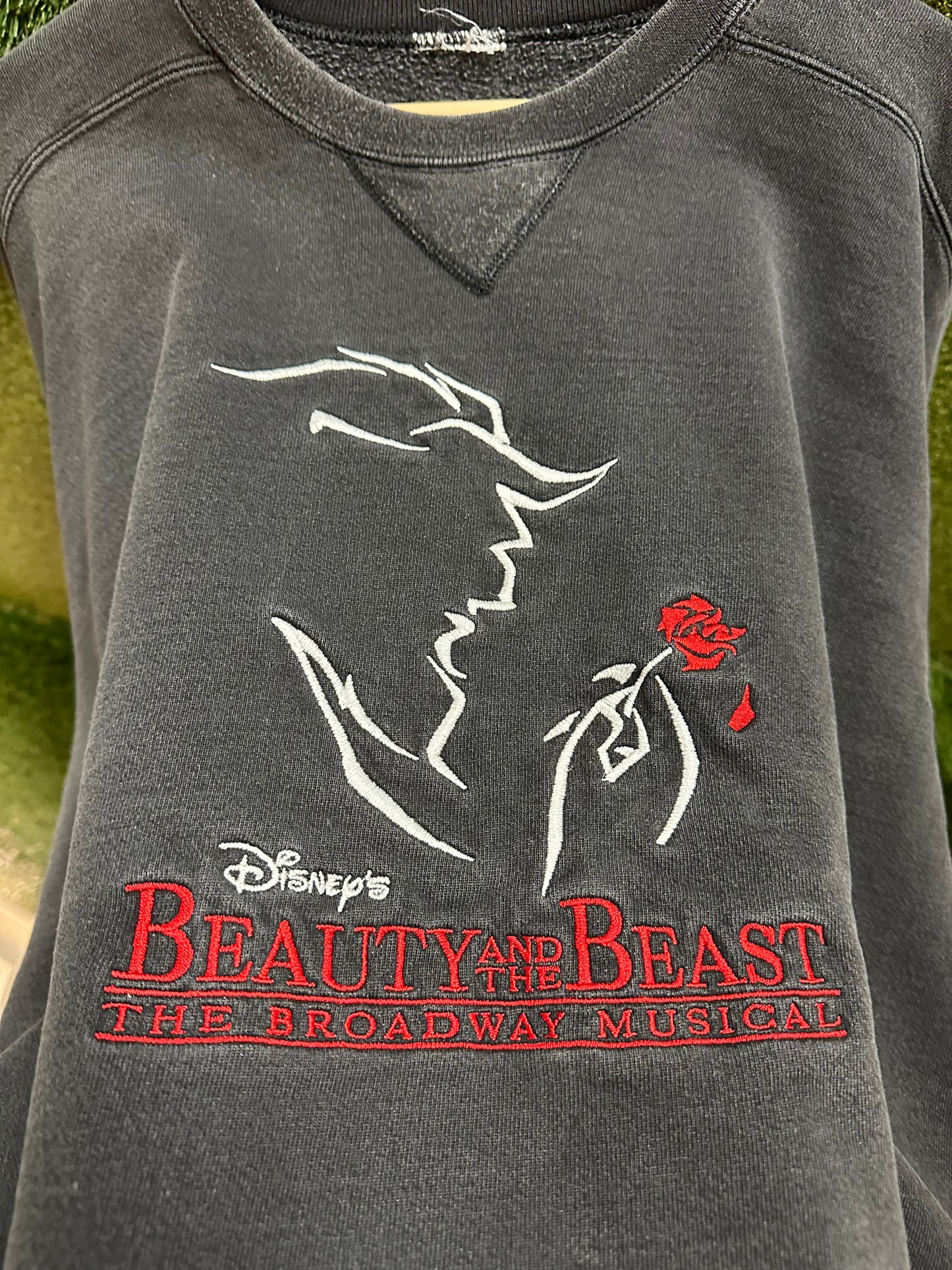 90s Disney Beauty And The Beast Musical Crewneck - XL