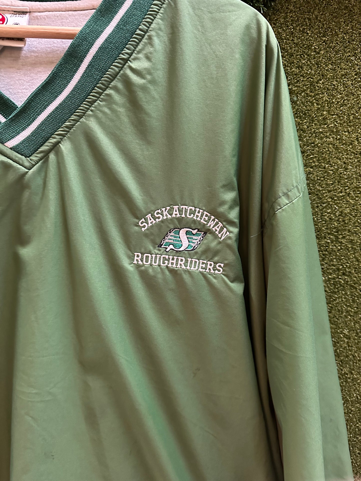 90s CFL Saskatchewan Roughriders Pullover Light Jacket - XXXL