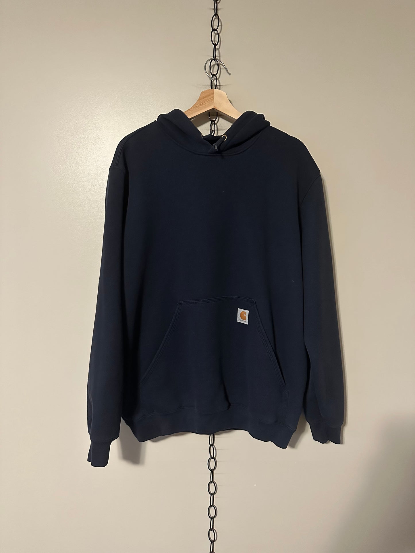 Carhartt Navy Logo Hoodie - M