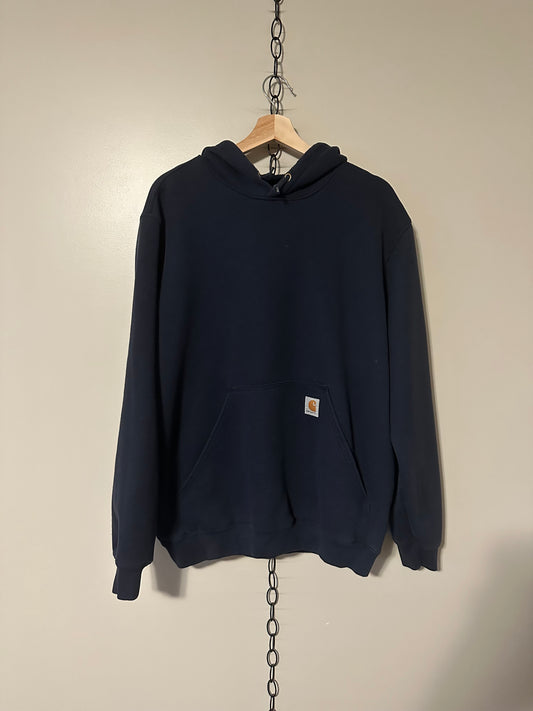 Carhartt Navy Logo Hoodie - M