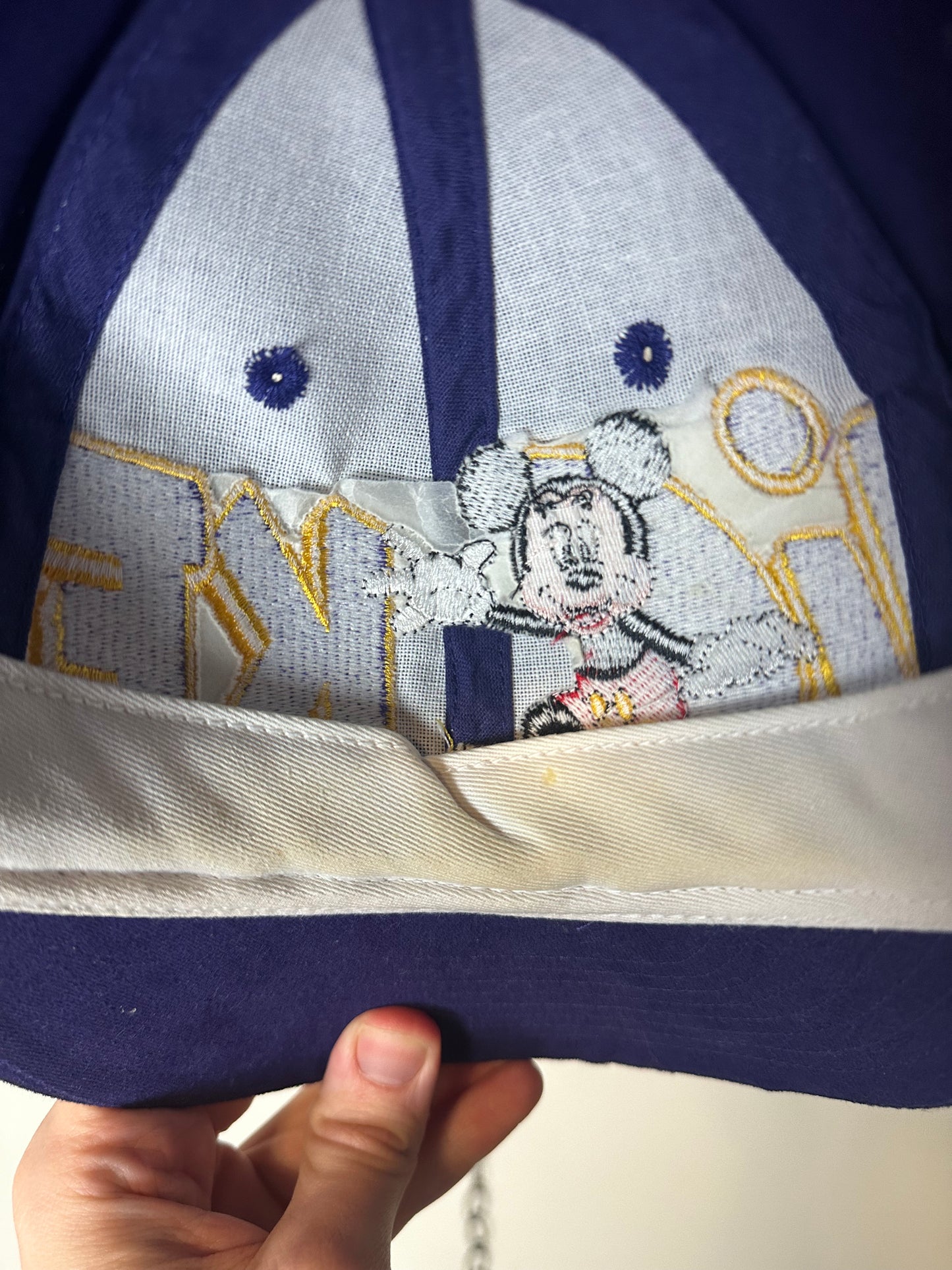 90s Disney Mickey Mouse Spellout SnapBack Hat