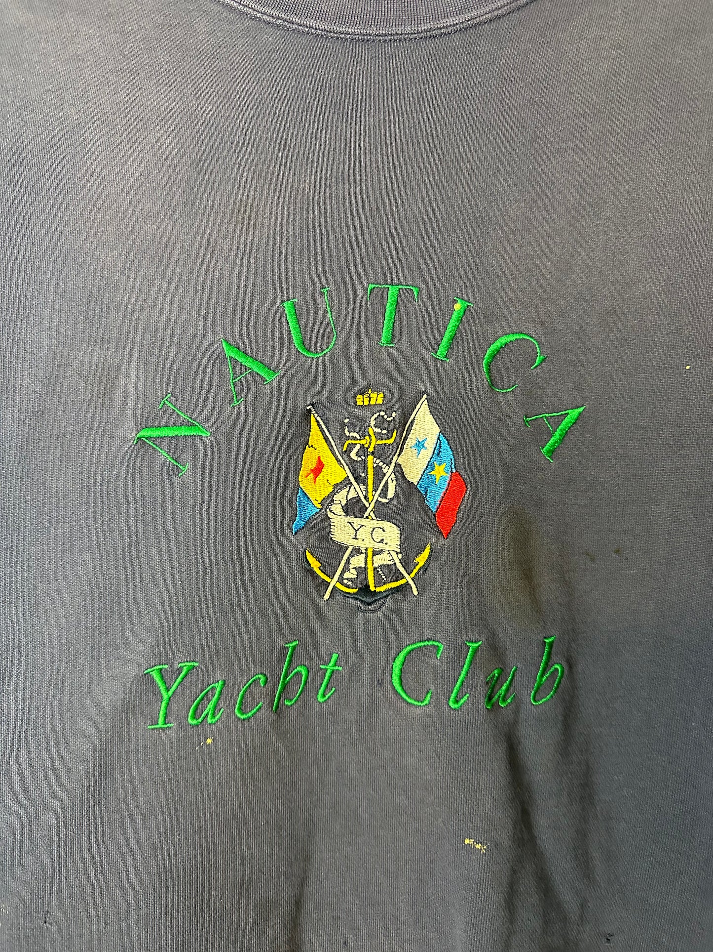 Vintage Nautica Yacht Club Distressed Crewneck - M