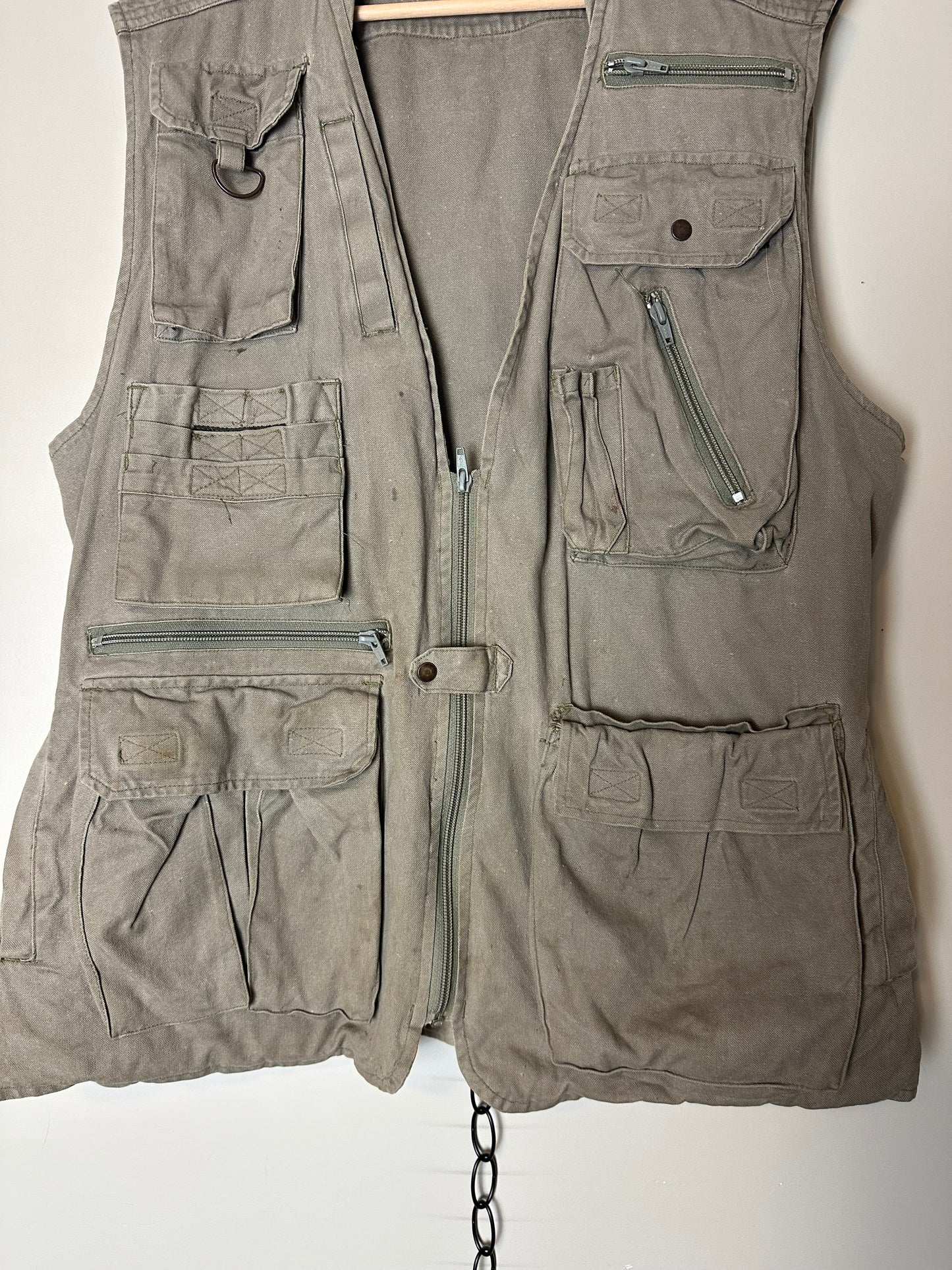 90s Misty Mountain Utility Vest - L