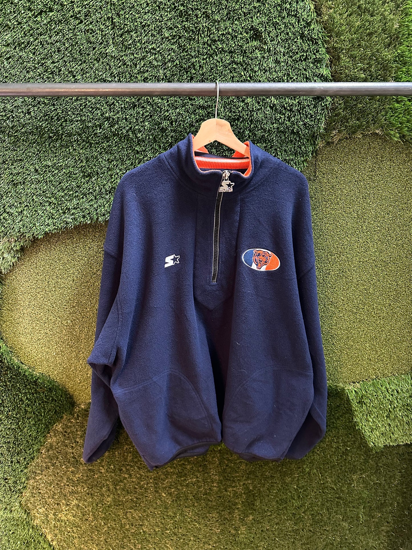 00s Starter NFL Chicago Bears 1/4 Zip-up Fleece - XXL