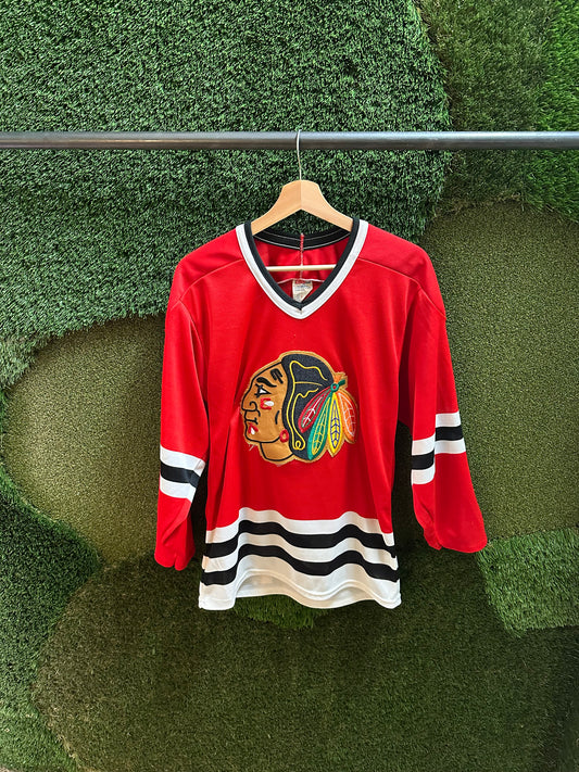 80s NHL CCM Chicago Blackhawks Hockey Jersey - S