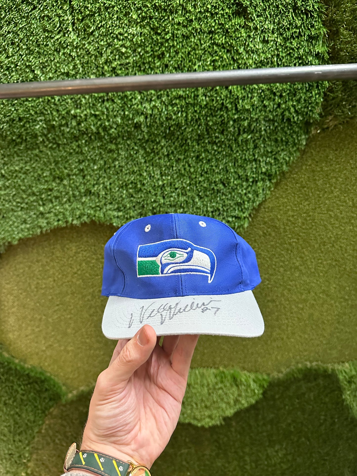 90s NFL Seattle Seahawks Autographed SnapBack Hat