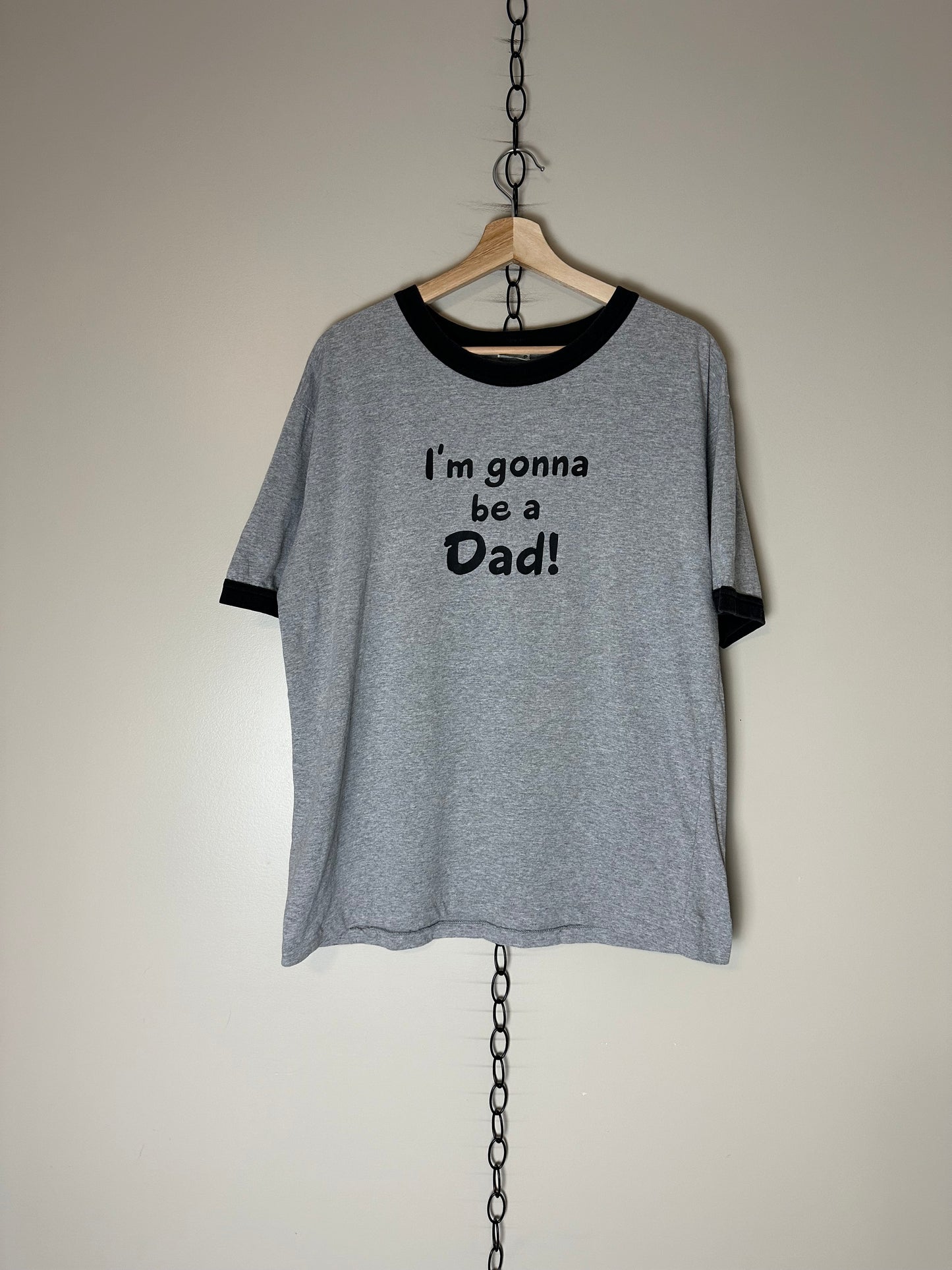 80s I’m Gonna Be A Dad Ringer T-shirt - L