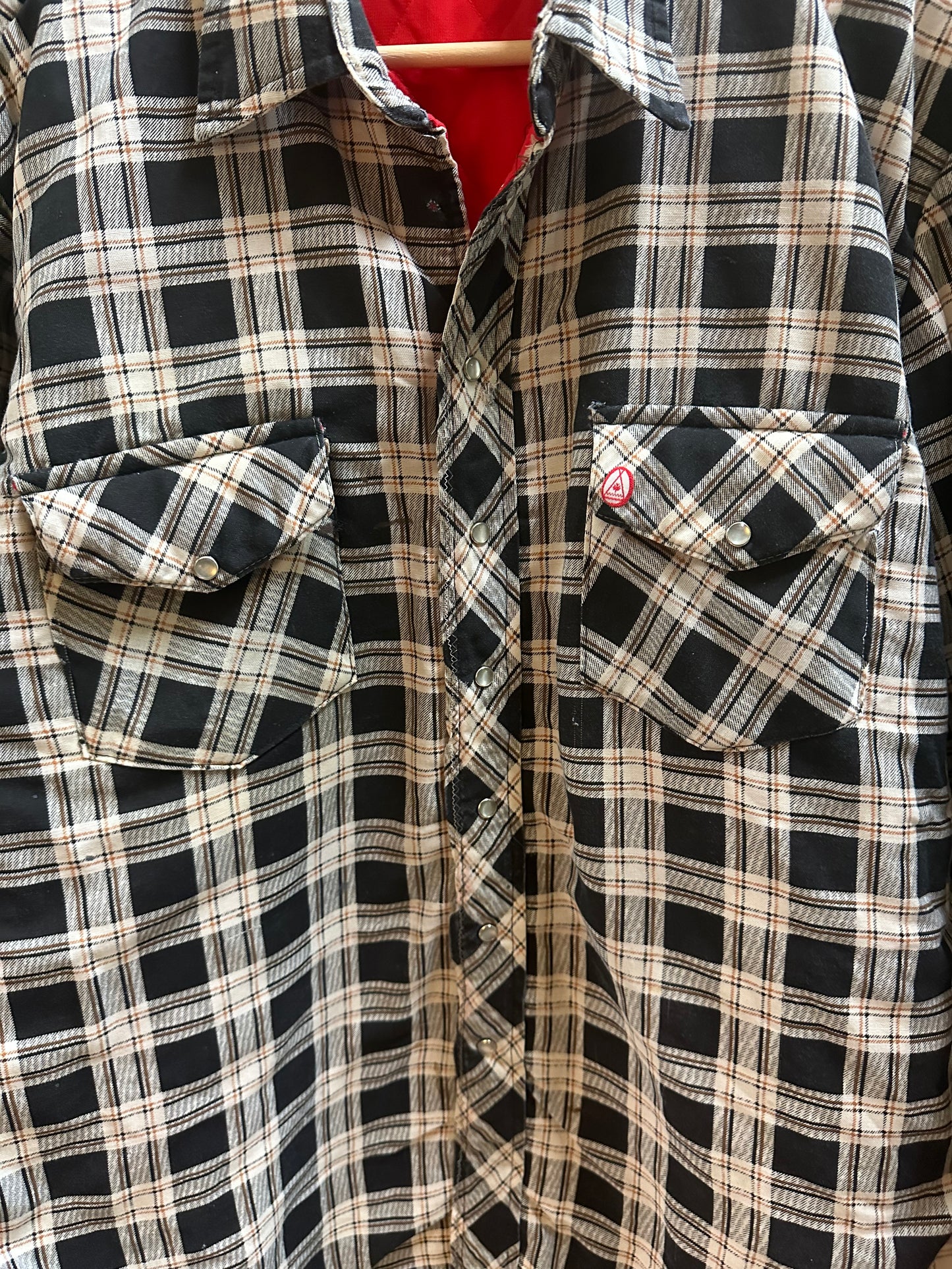 80s Bell Shirt Insulated Pearl Snap Flannel - L