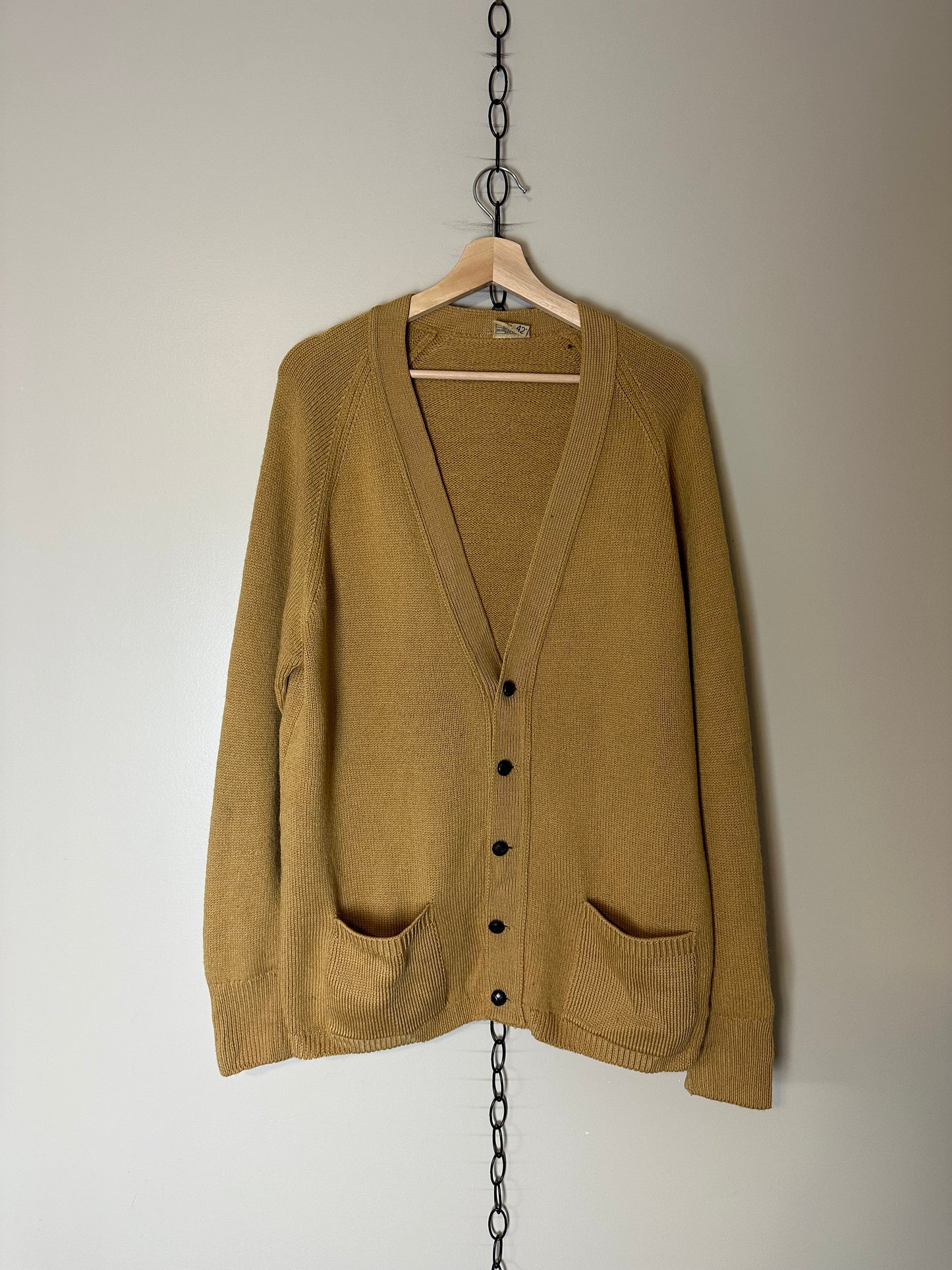 80s St. Michael Wool Cardigan Sweater - L