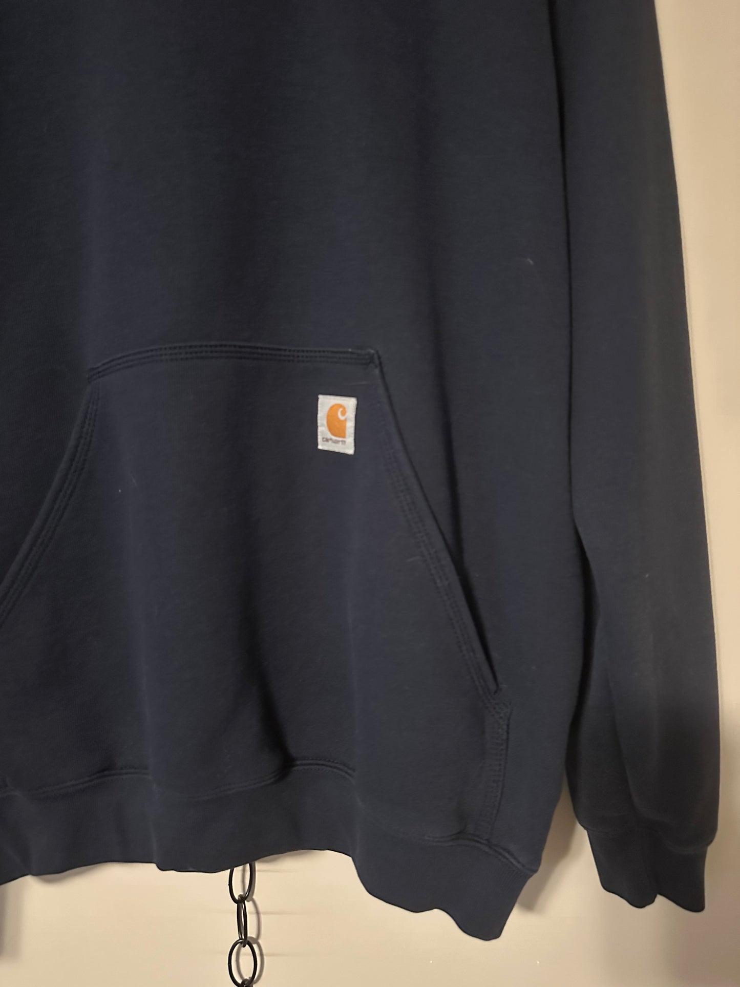 Carhartt Navy Logo Hoodie - M