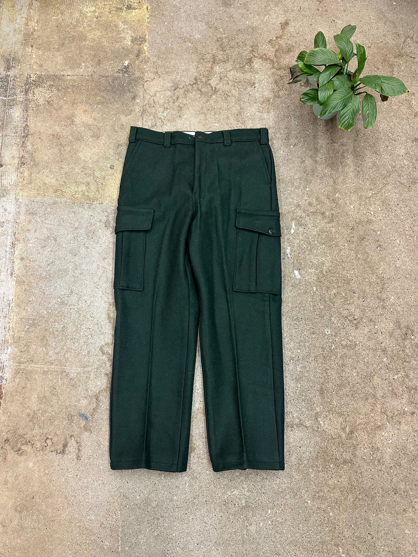 80s Codet Green Wool Pants - 36