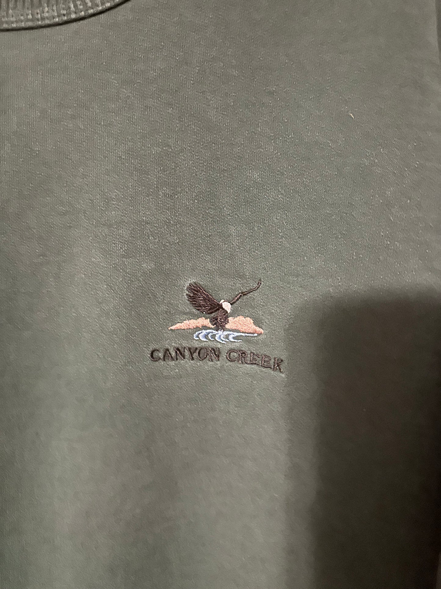 Vintage Canyon Creek Forrest Green Crewneck - L