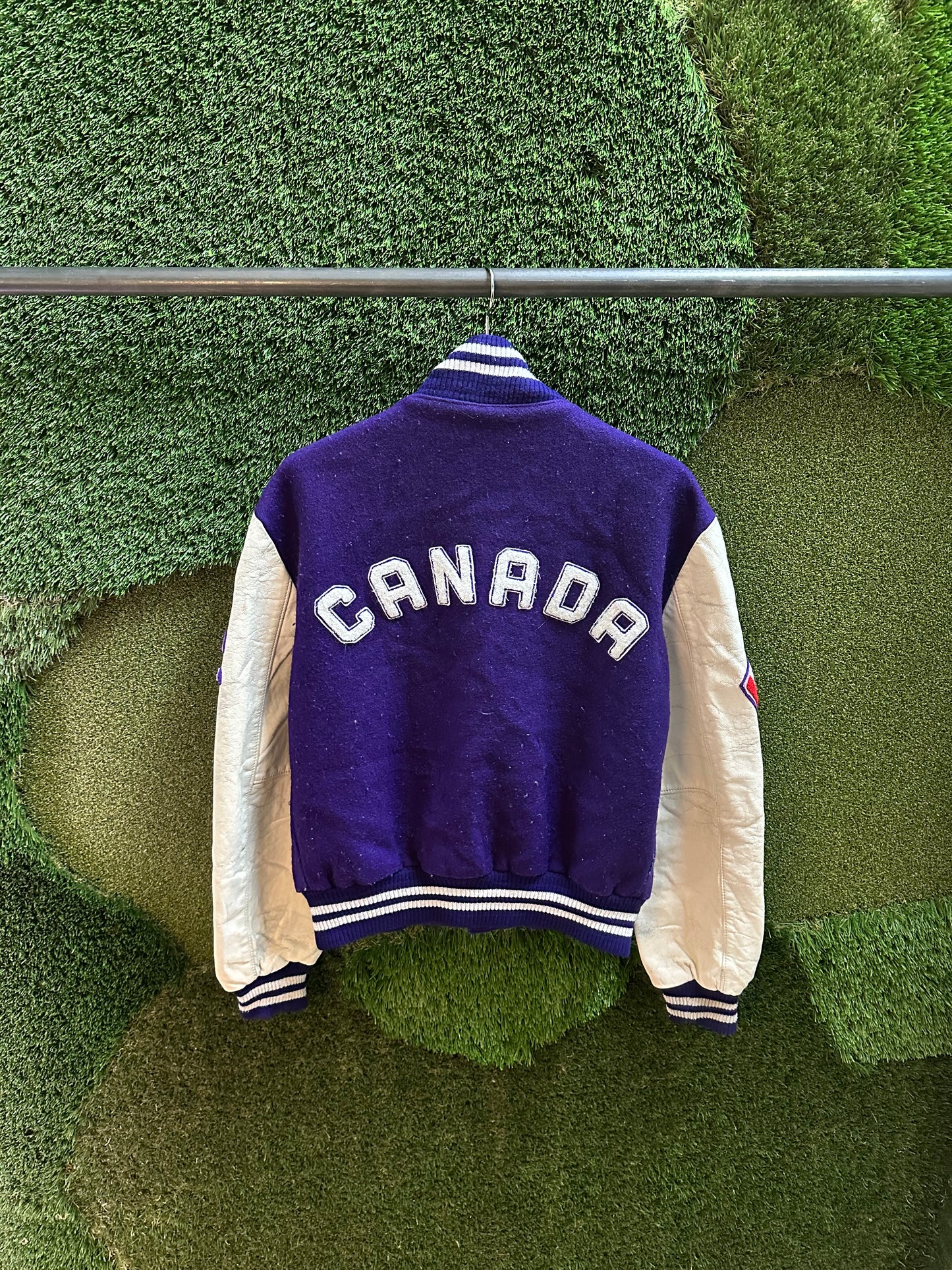 90s Roots Canada Varsity Jacket - L