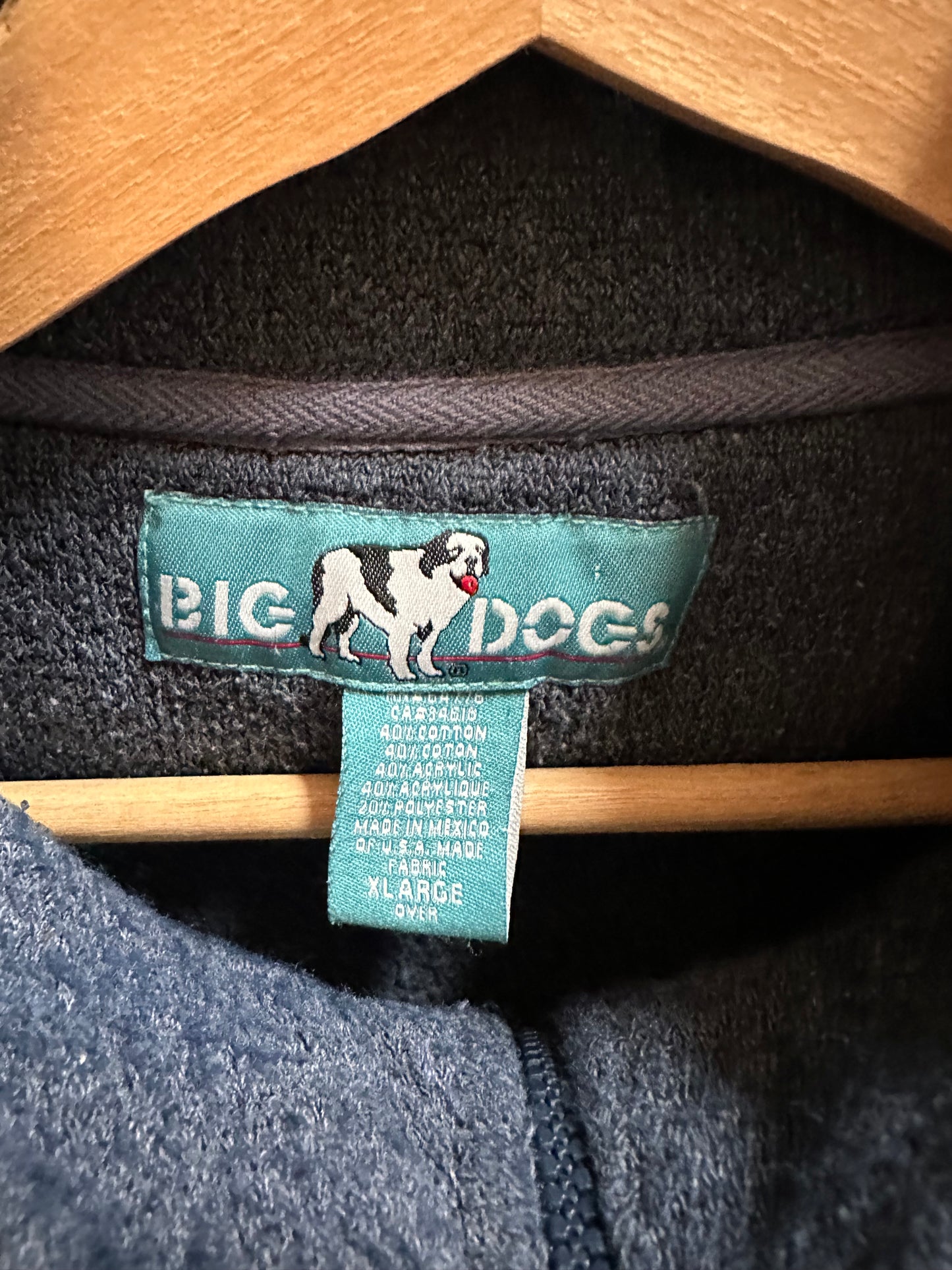 00s Big Dogs 1/4 Zip-up Fleece - XL