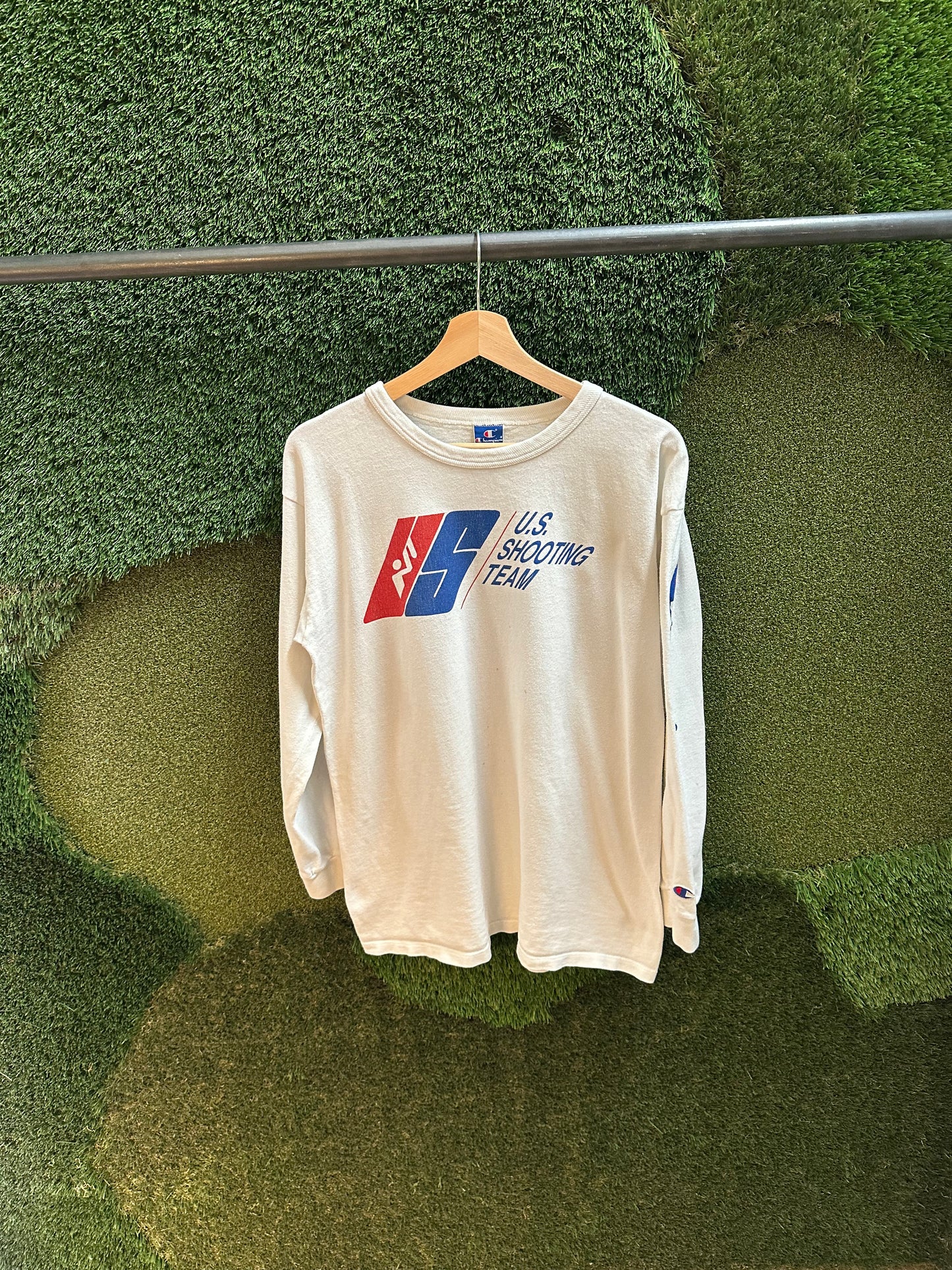 80s Champion U.S Shooting Team Long Sleeve T-shirt - L