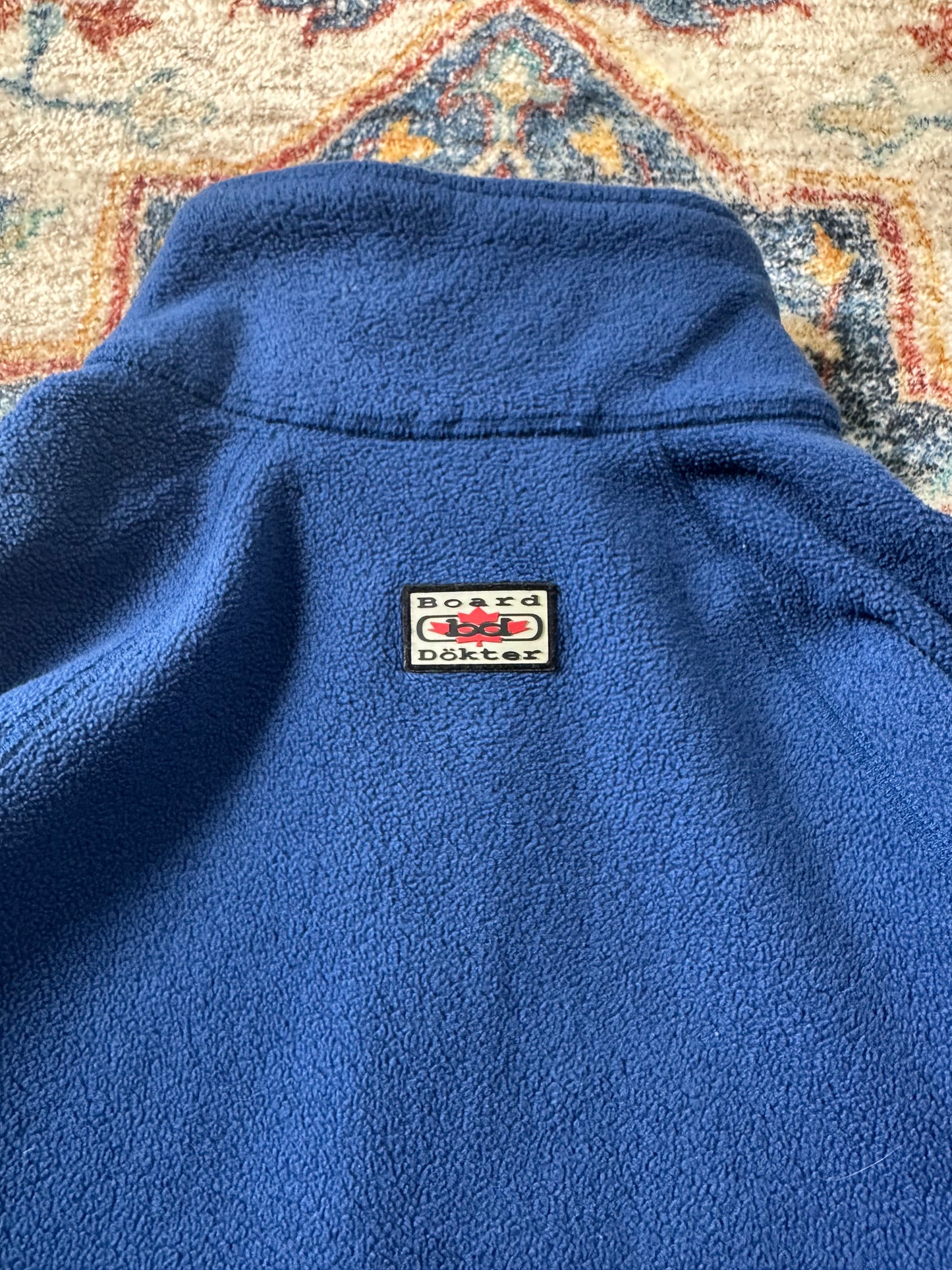 00s Blue 1/4 Zip-up Fleece - L
