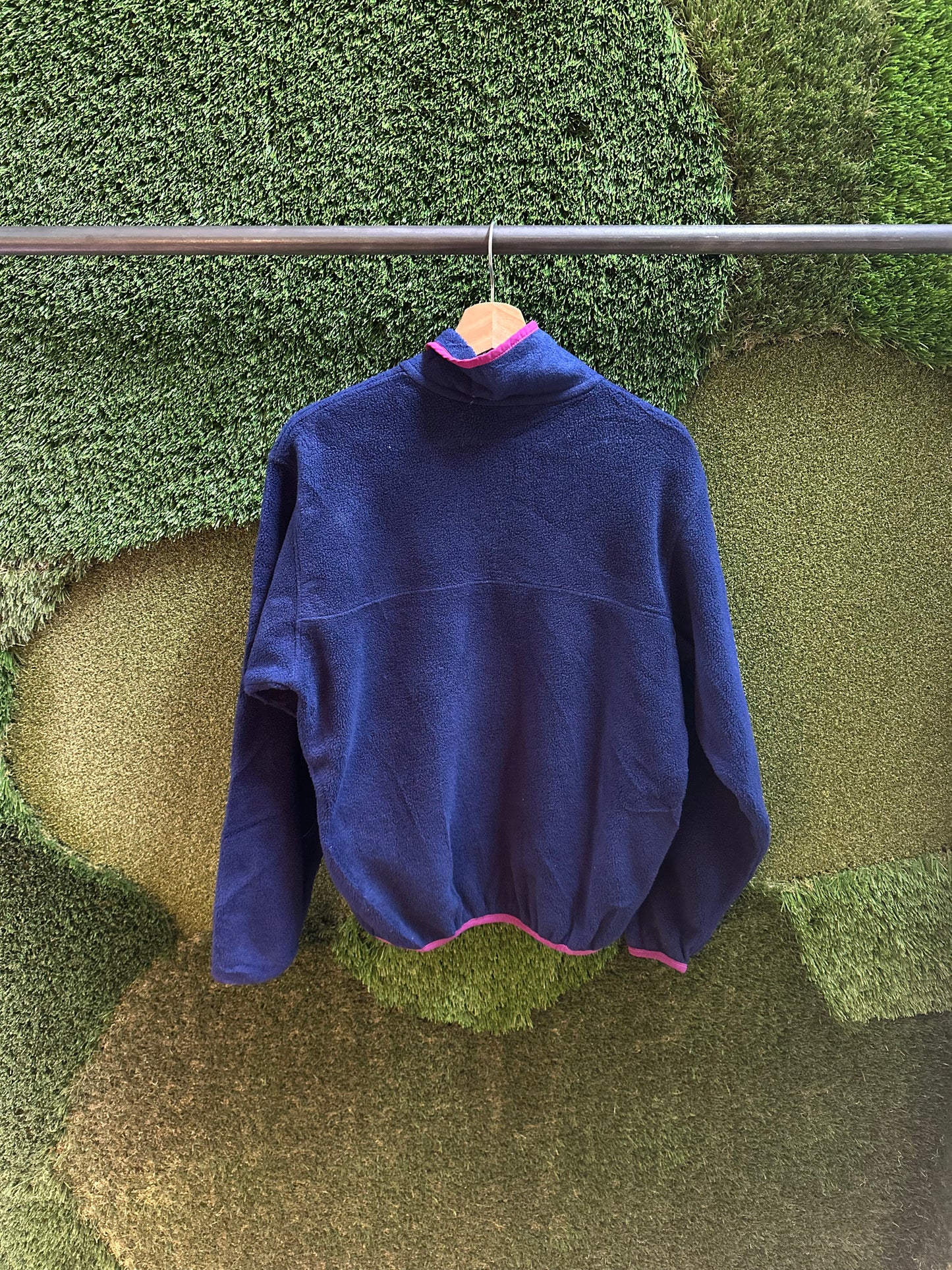 90s Lands End T-Snap Fleece - M