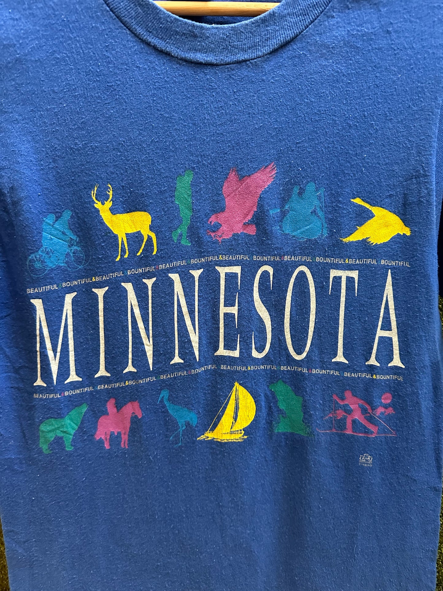 90s Minnesota Spellout T-shirt - M